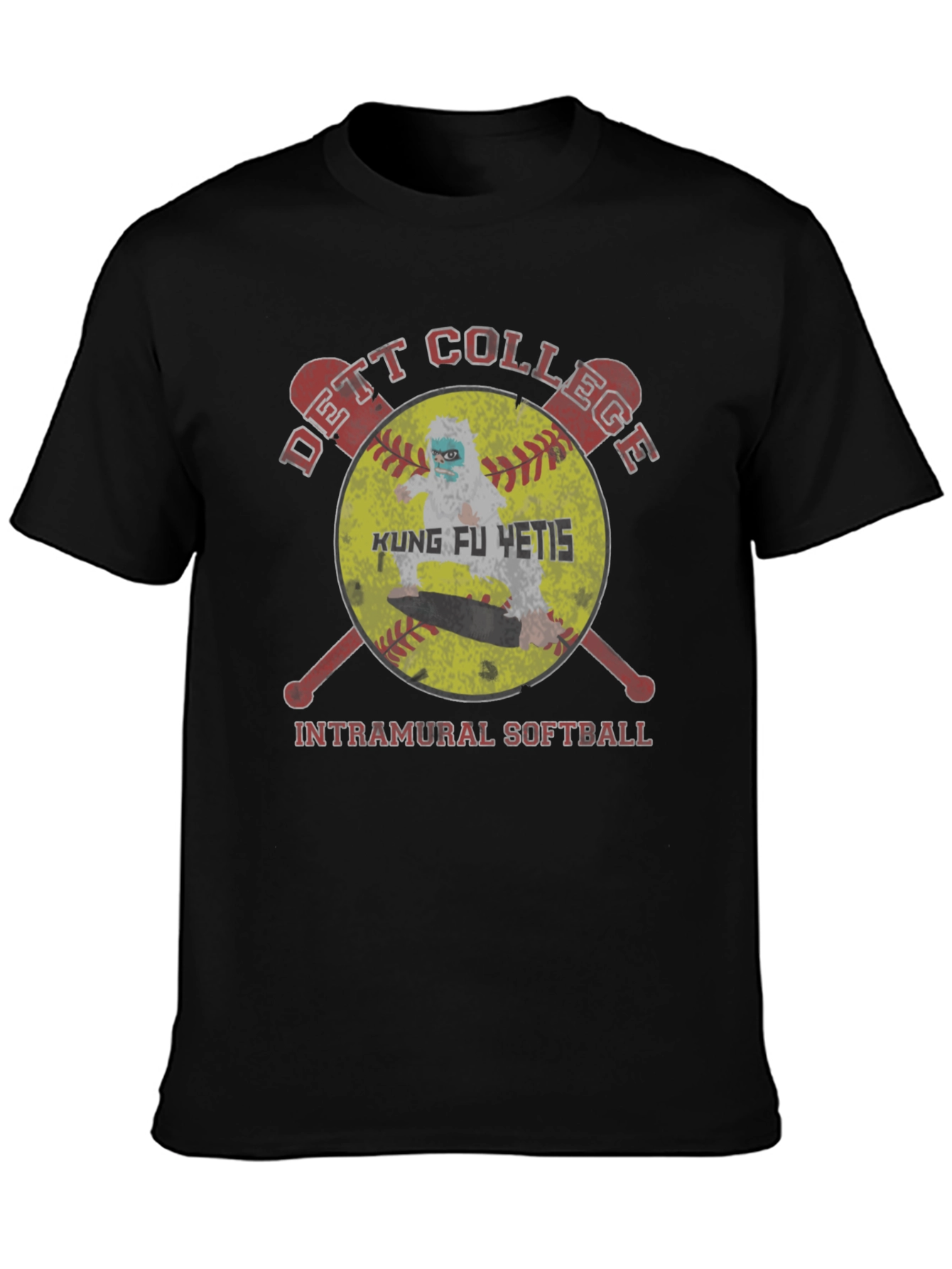 Kung Fu Yetis Intramural Softball T-Shirt