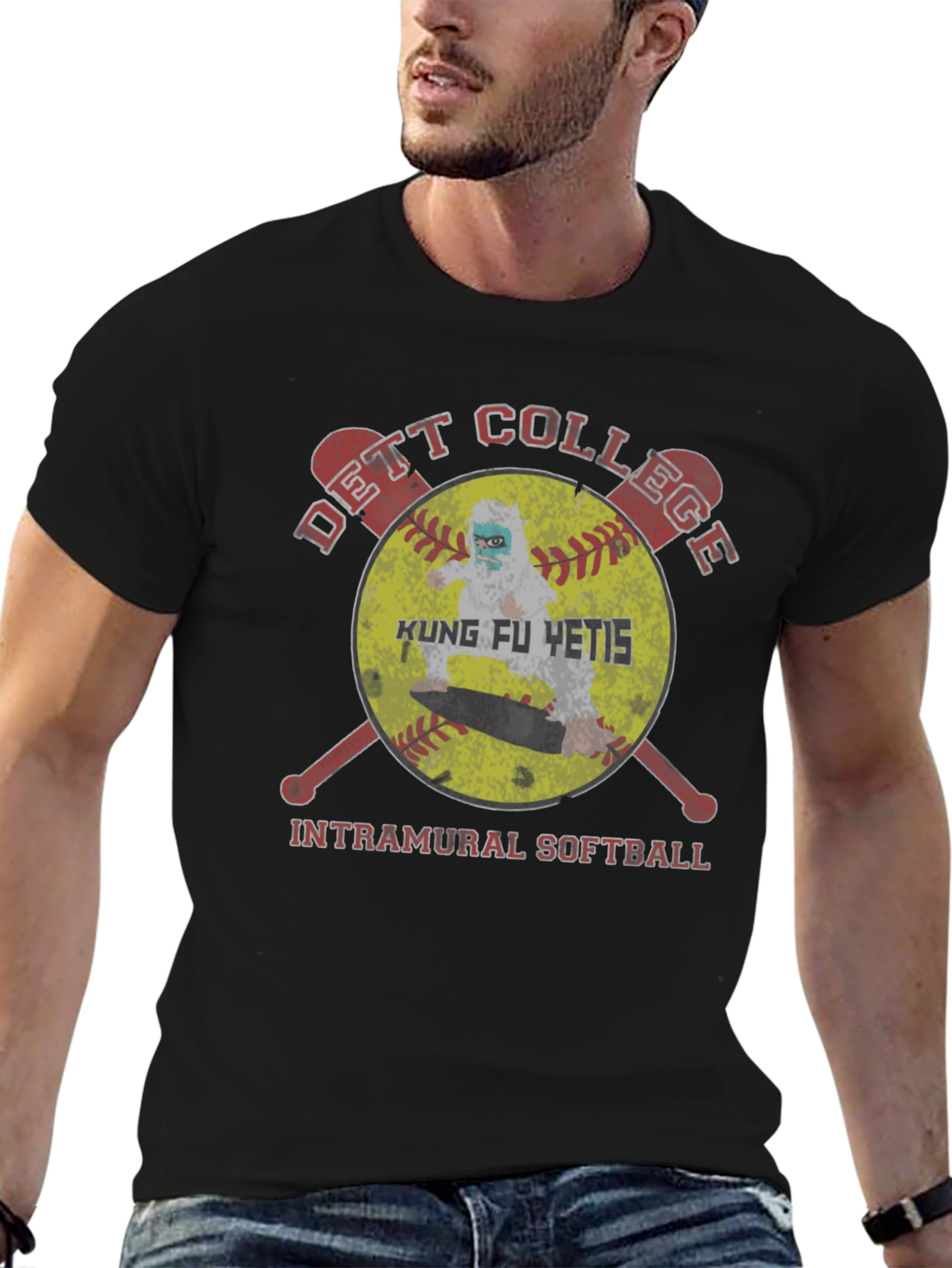 Kung Fu Yetis Intramural Softball T-Shirt