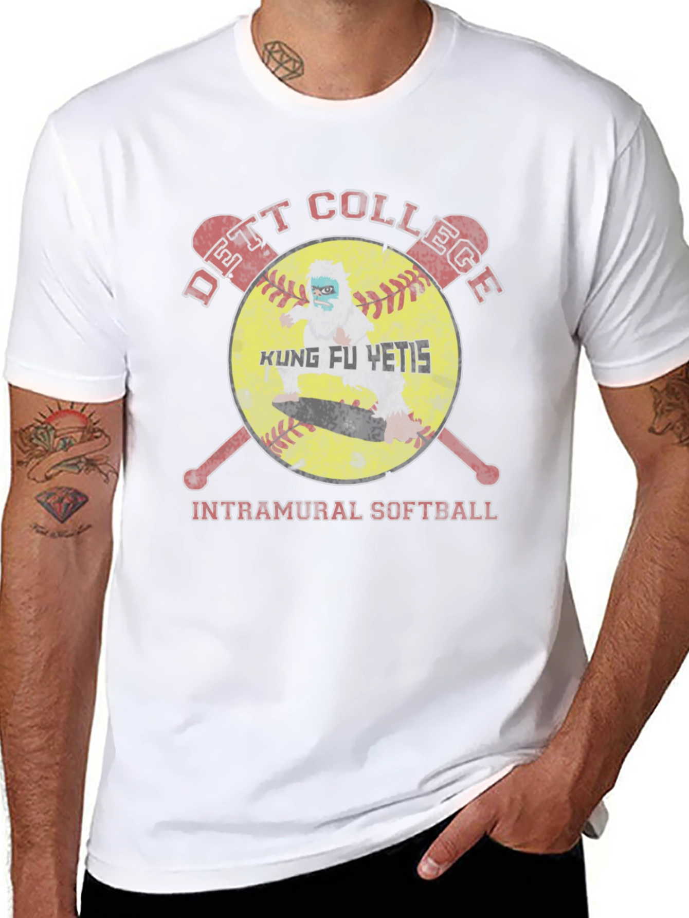 Kung Fu Yetis Intramural Softball T-Shirt