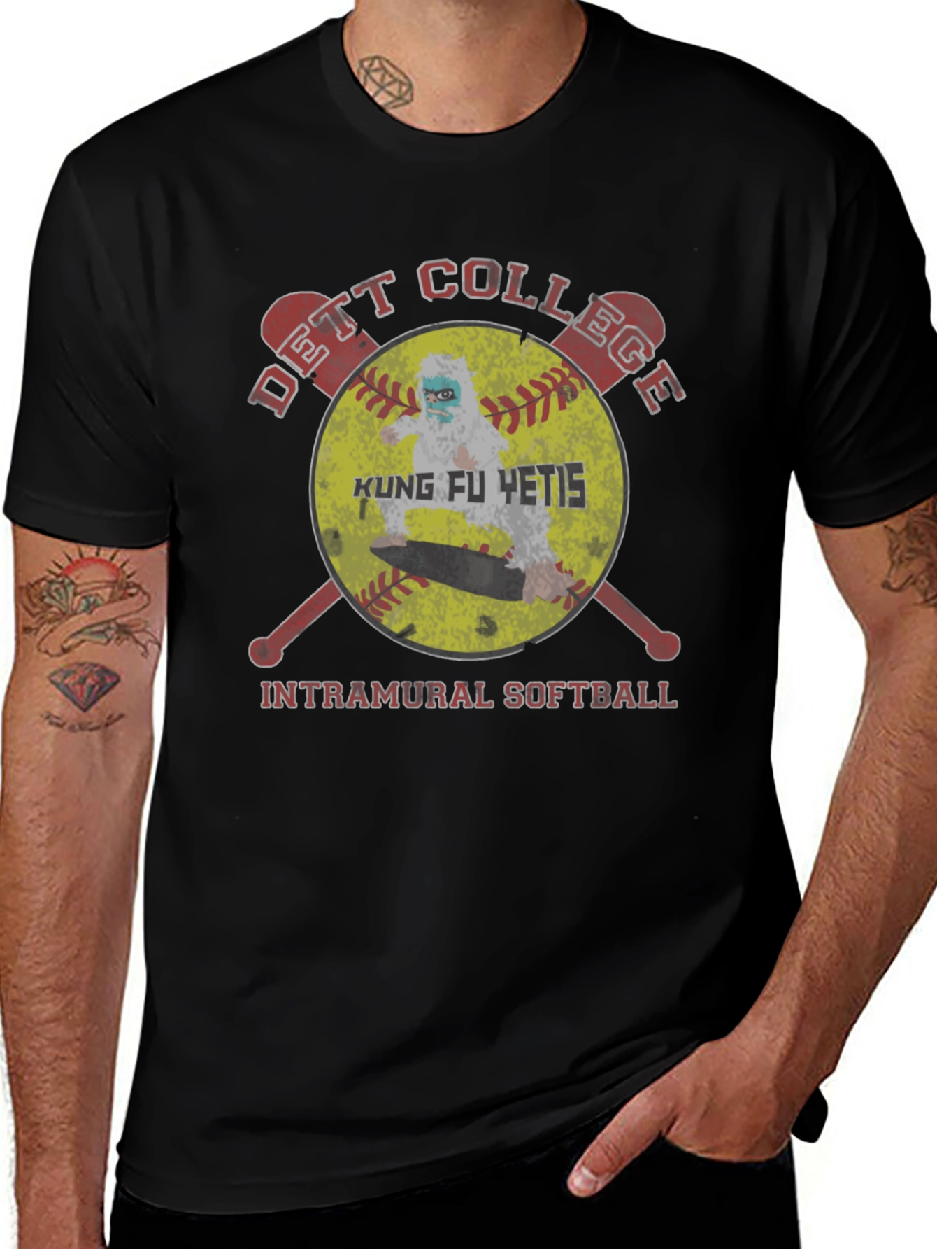 Kung Fu Yetis Intramural Softball T-Shirt