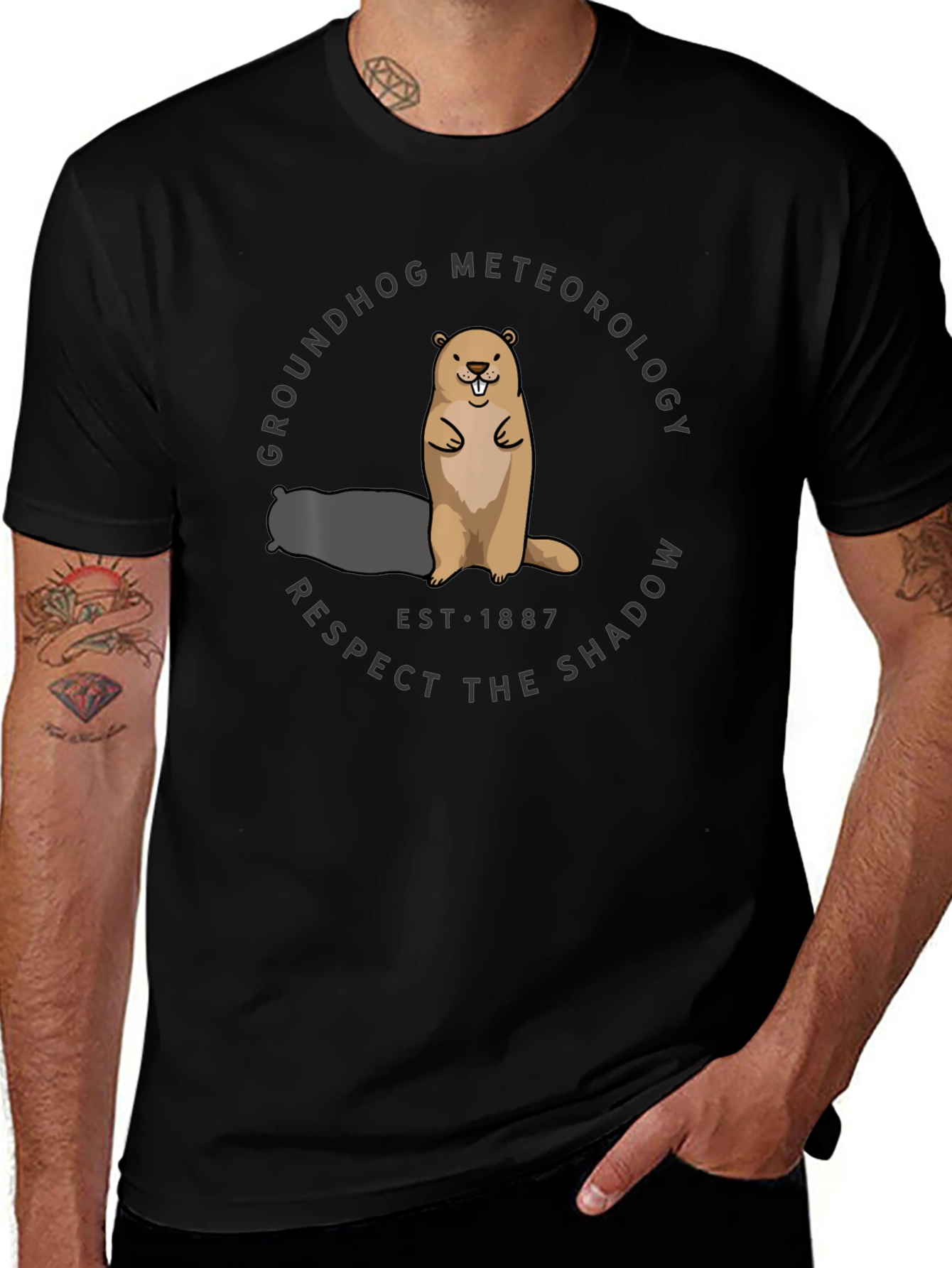 Groundhog Meteorology T-Shirt - Respect the Shadow!