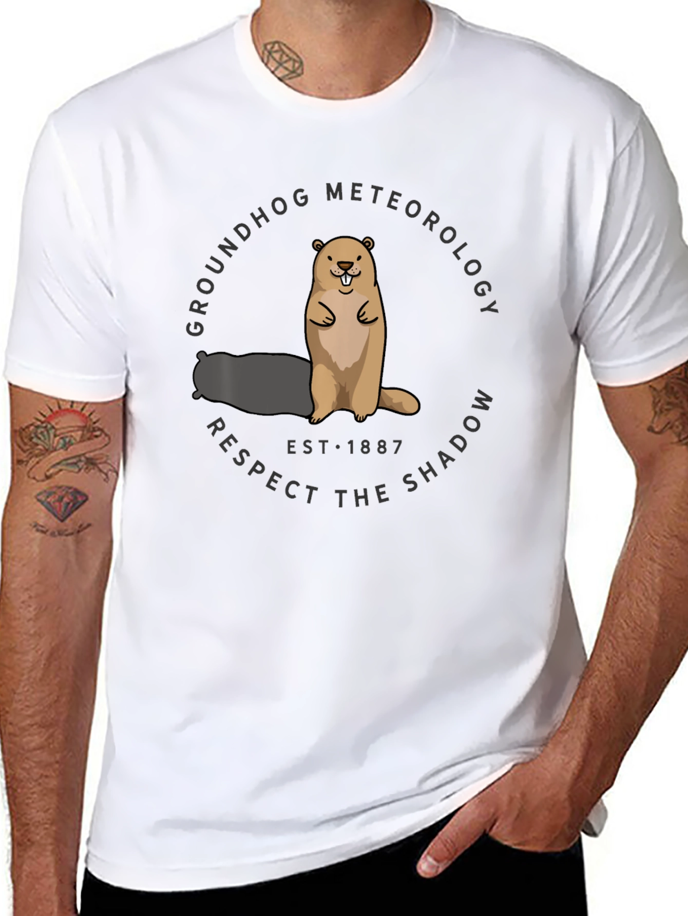 Groundhog Meteorology T-Shirt - Respect the Shadow!