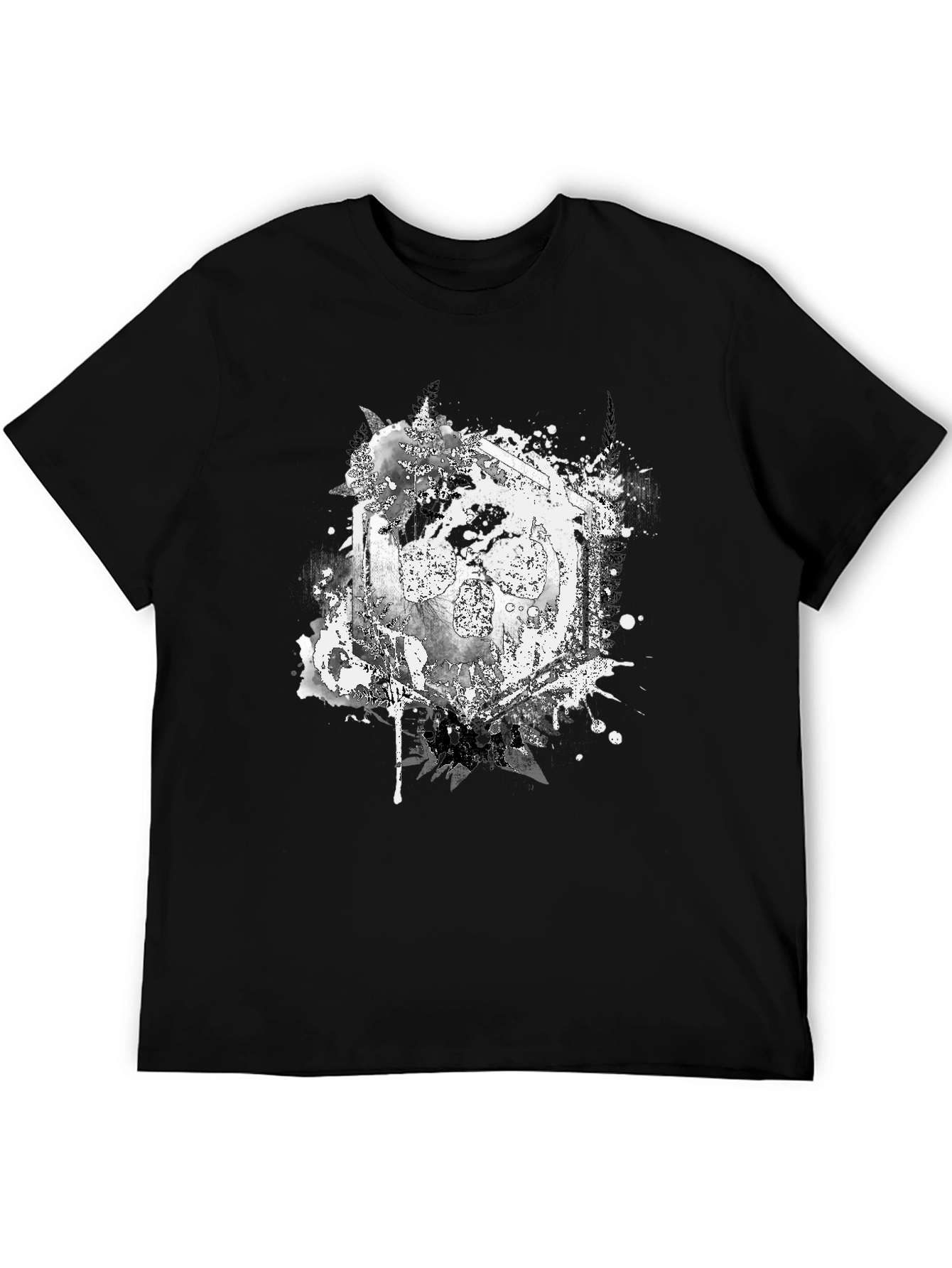 Edgy Skull Graphic T-Shirt - Black