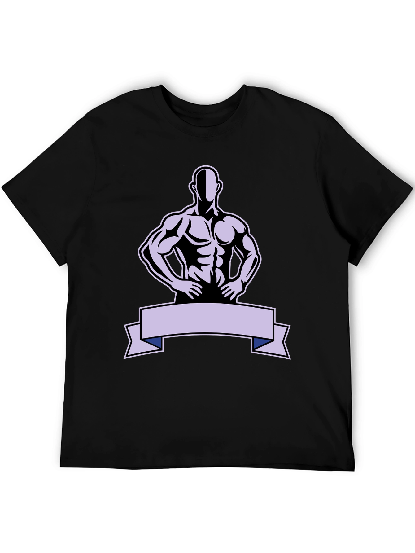 Muscle Man Graphic T-Shirt - Black Cotton Tee