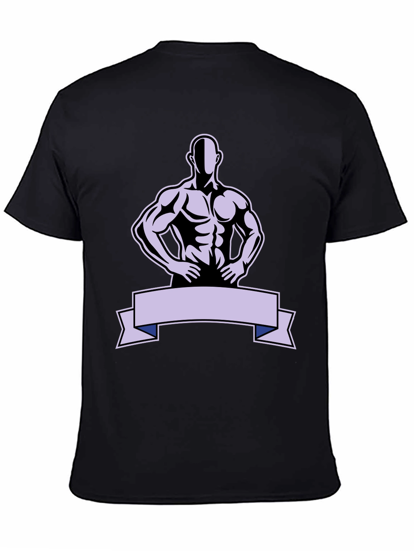 Muscle Man Graphic T-Shirt - Black Cotton Tee