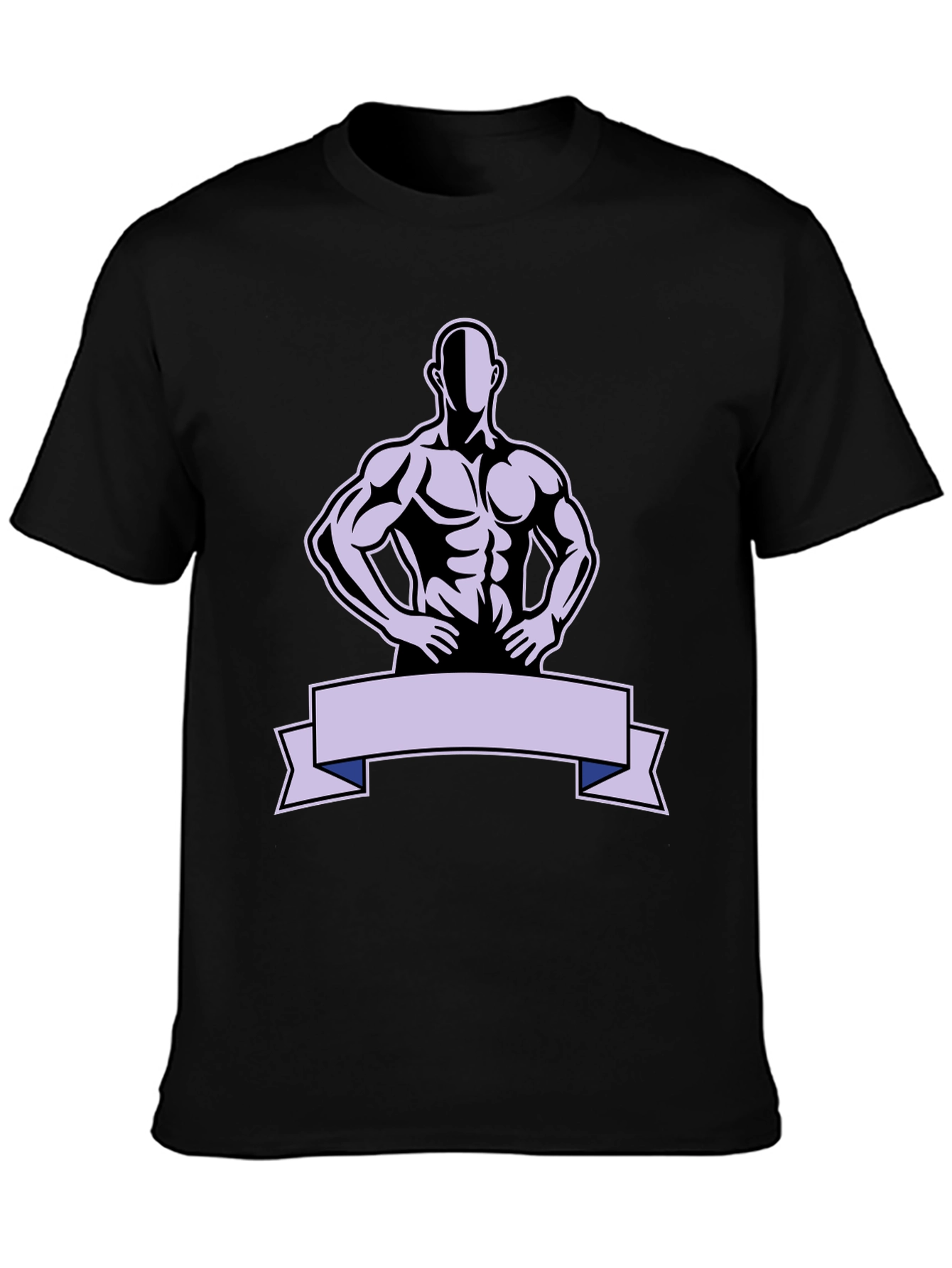 Muscle Man Graphic T-Shirt - Black Cotton Tee