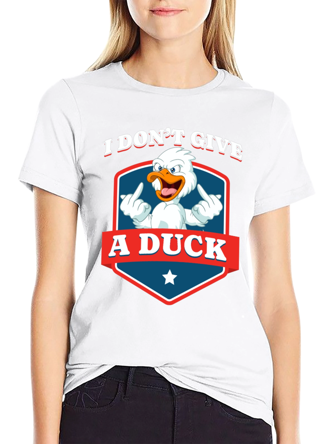 I Dont Give A Duck Funny Graphic T-Shirt