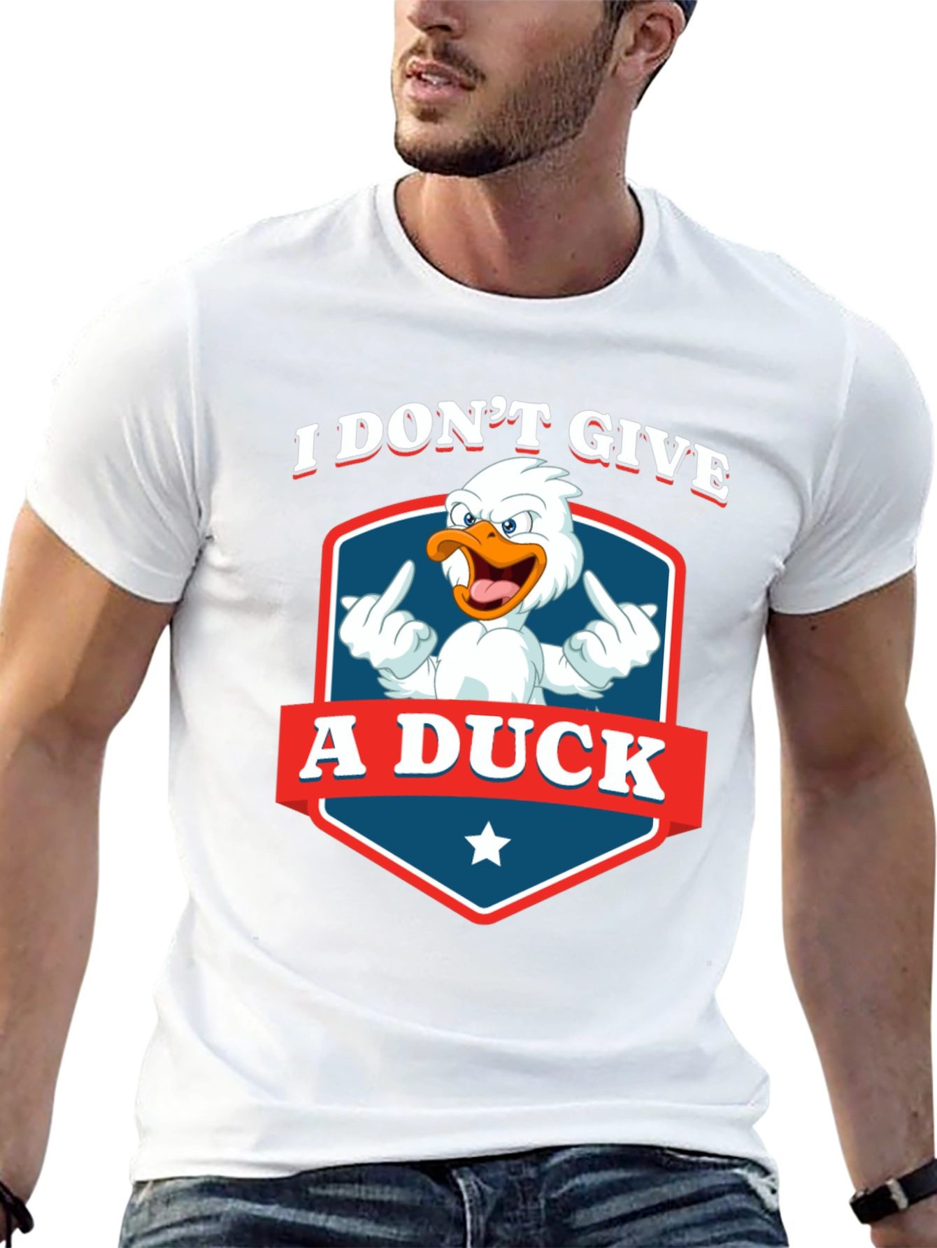 I Dont Give A Duck Funny Graphic T-Shirt
