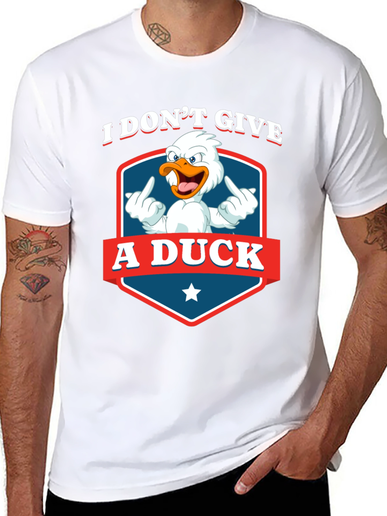 I Dont Give A Duck Funny Graphic T-Shirt
