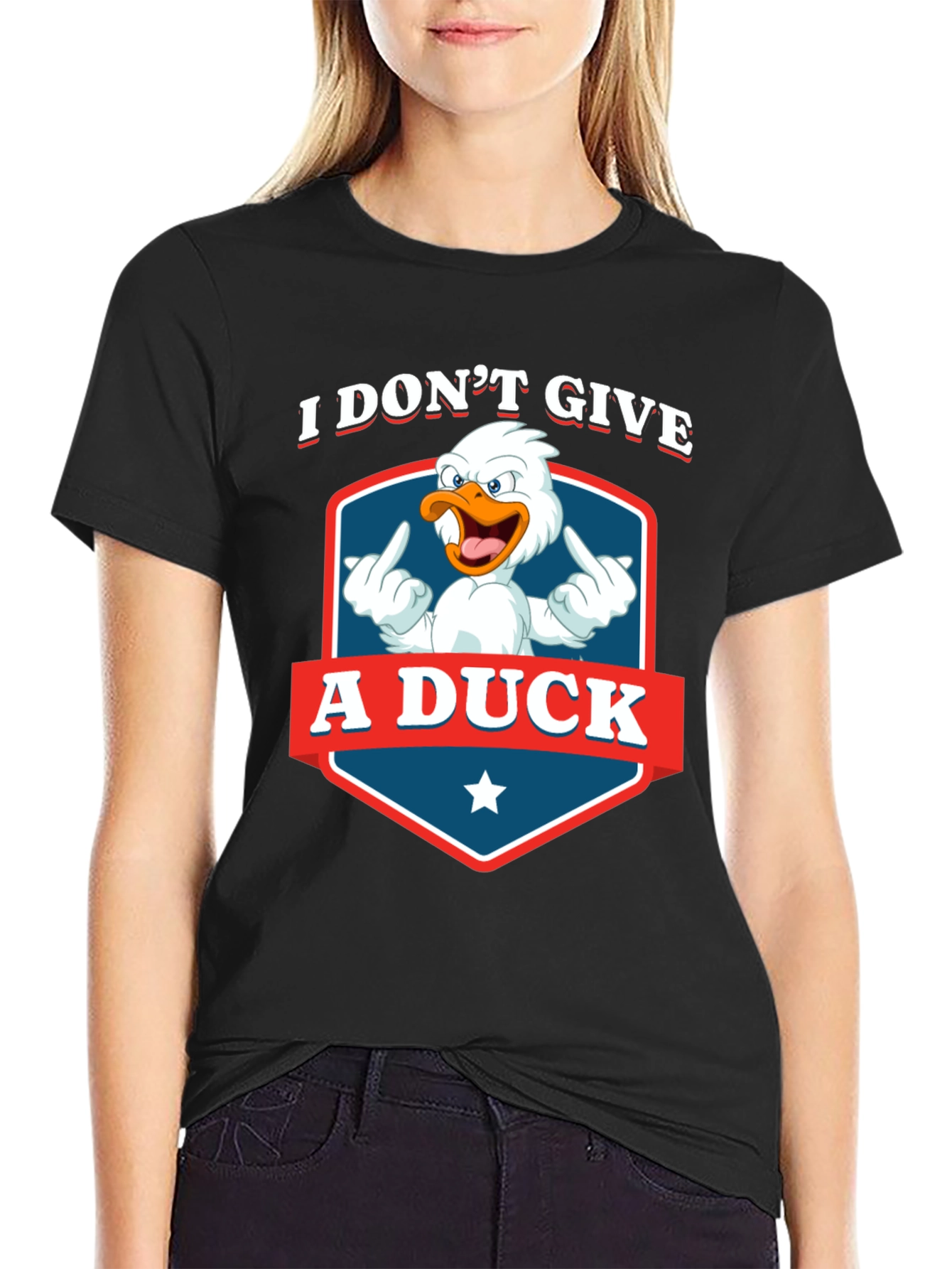 I Dont Give A Duck Funny Graphic T-Shirt
