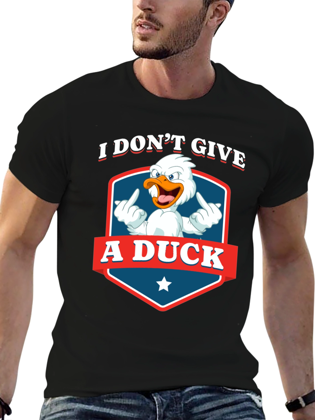 I Dont Give A Duck Funny Graphic T-Shirt