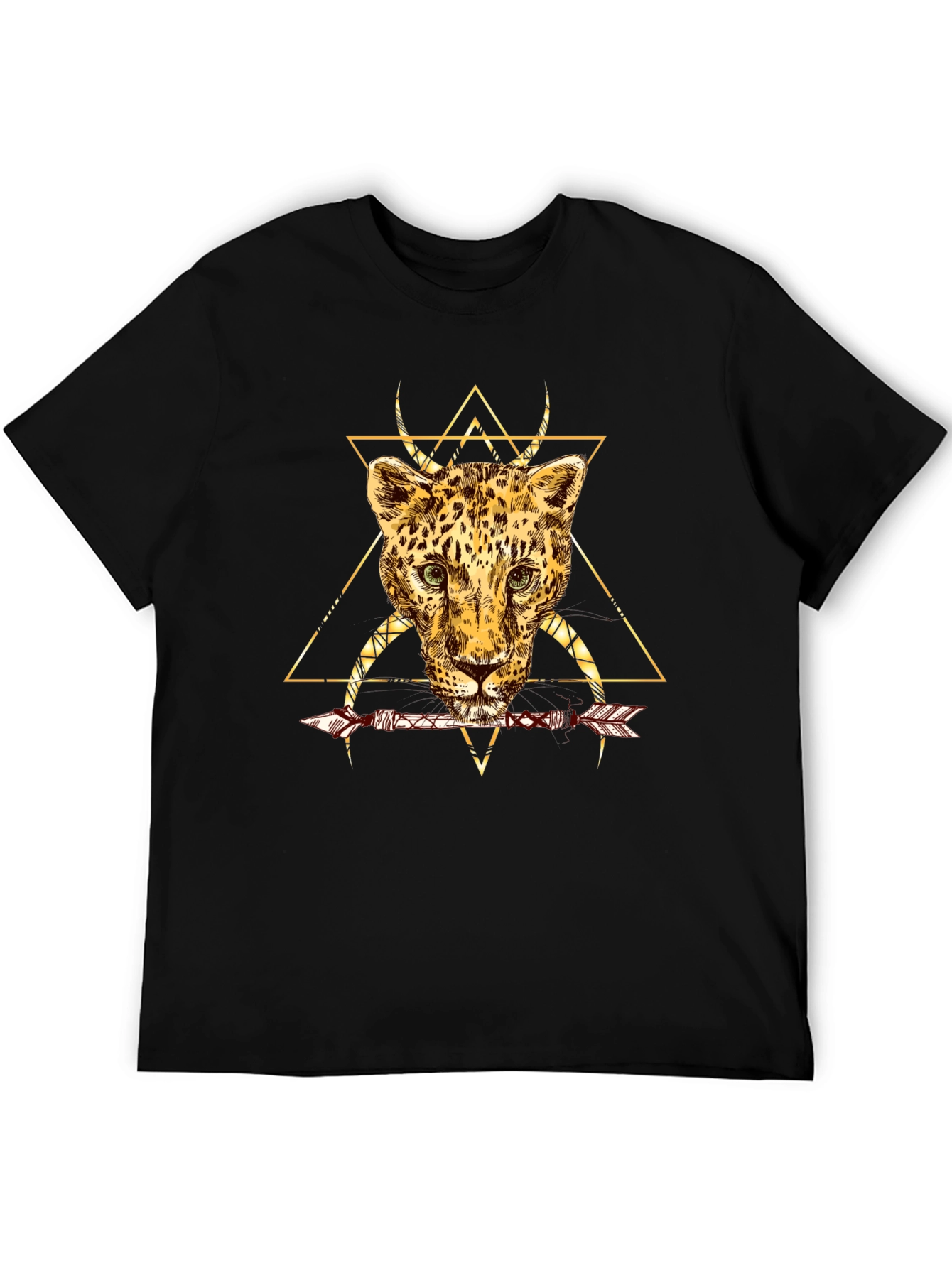 Leopard Arrow Graphic T-Shirt - Modern Design