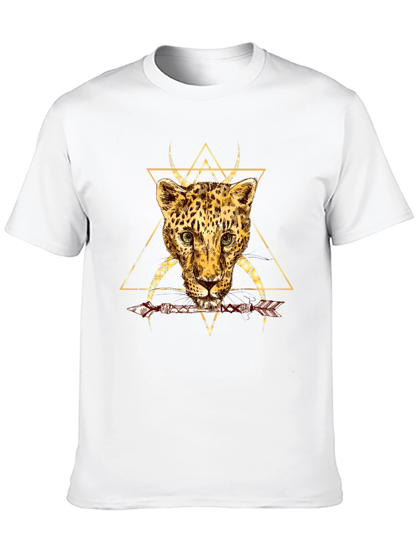 Leopard Arrow Graphic T-Shirt - Modern Design