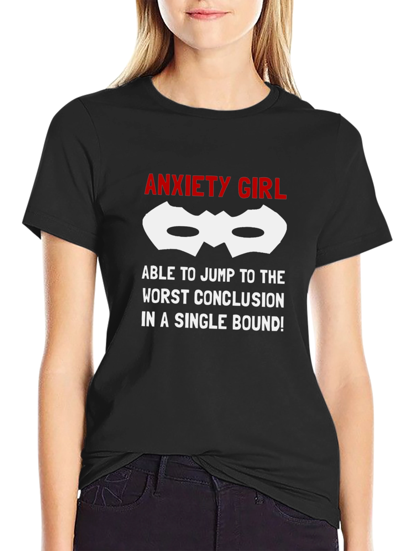 Anxiety Girl T-Shirt - Jump To Conclusions