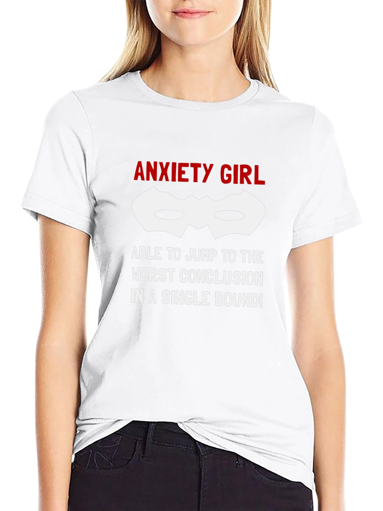 Anxiety Girl T-Shirt - Jump To Conclusions