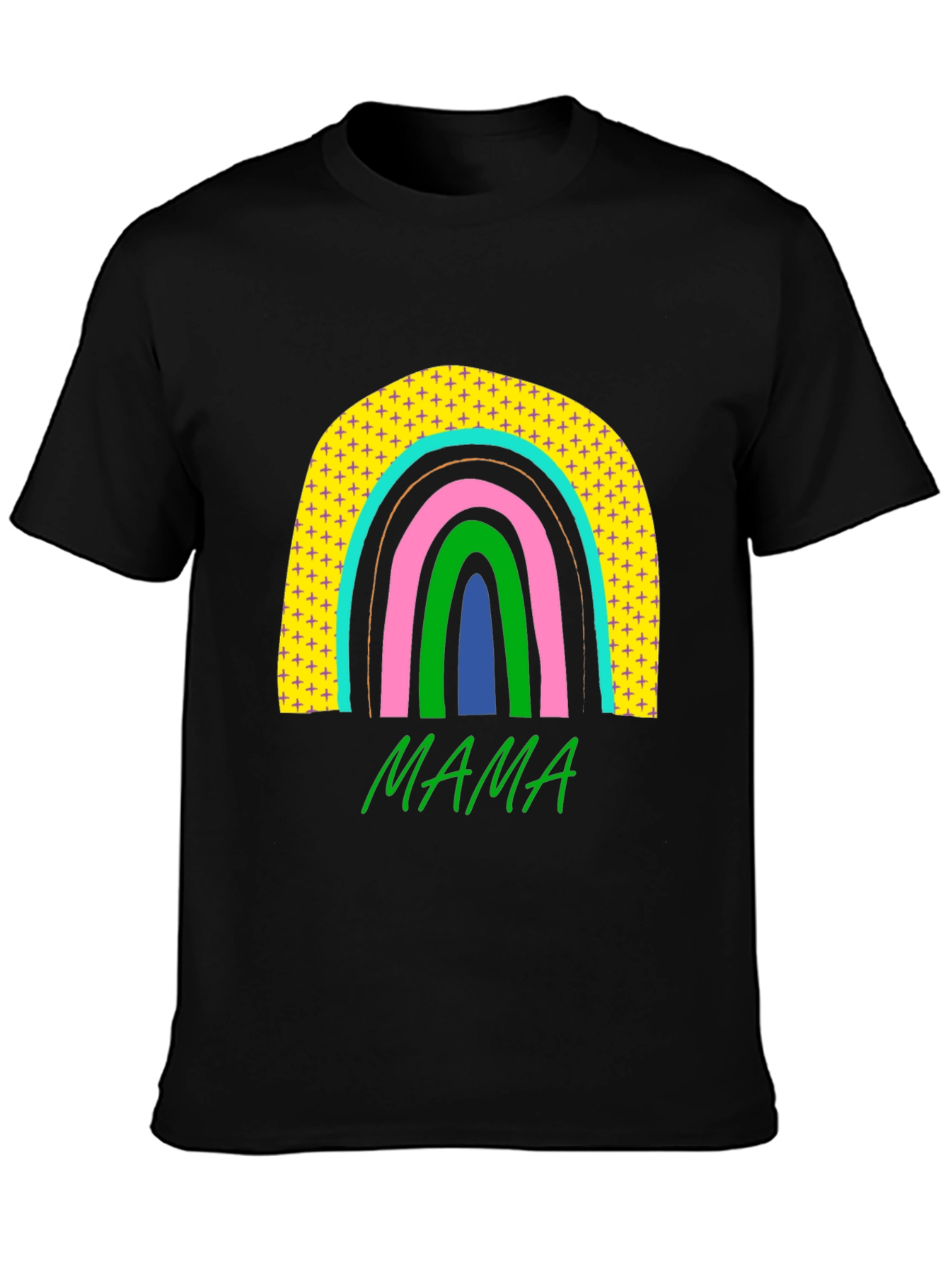Mama Rainbow Graphic Tee - Stylish Moms T-Shirt