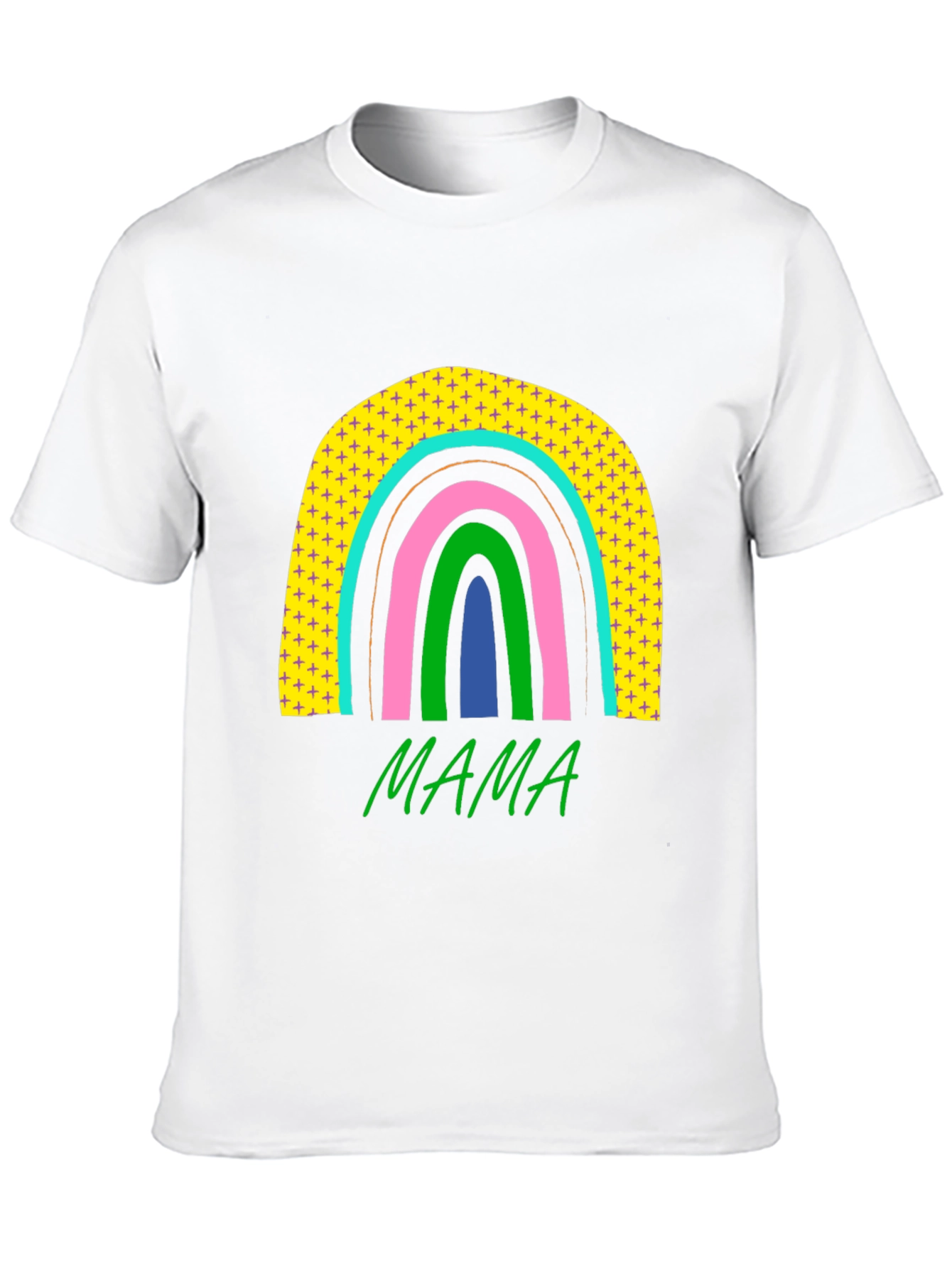 Mama Rainbow Graphic Tee - Stylish Moms T-Shirt