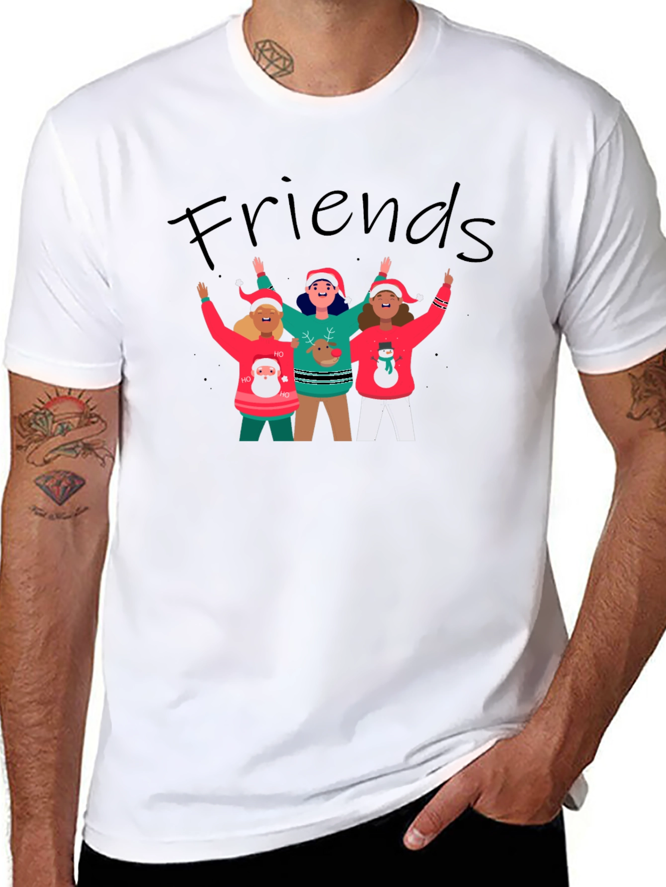 Friends Christmas Graphic Tee