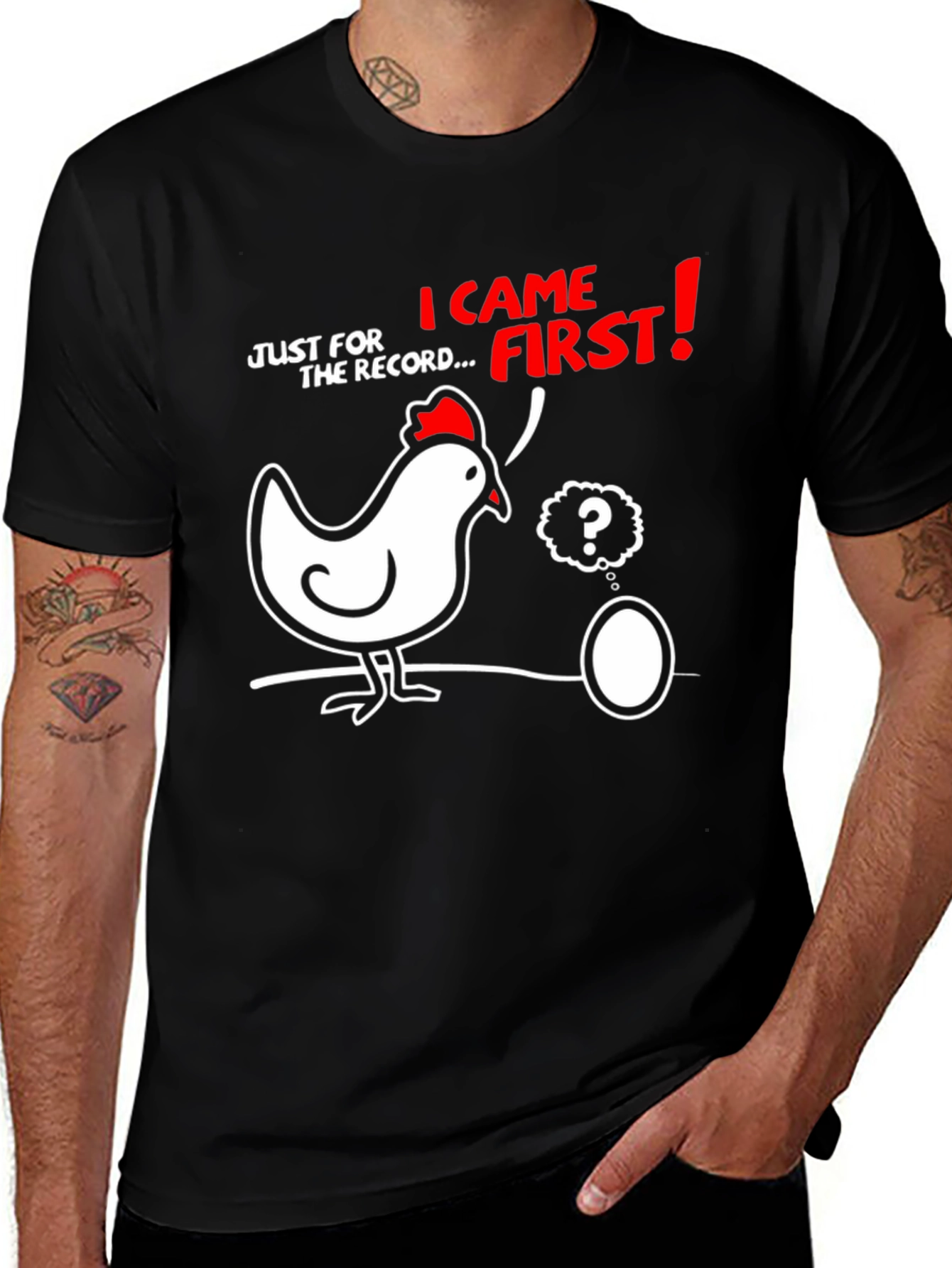 Chicken or the Egg? Funny Graphic T-Shirt