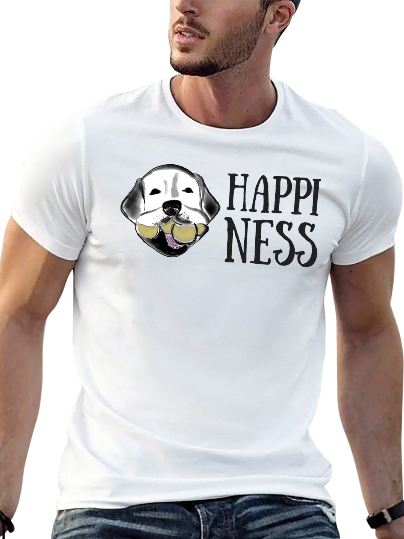 Dog with Tennis Balls Happiness T-Shirt