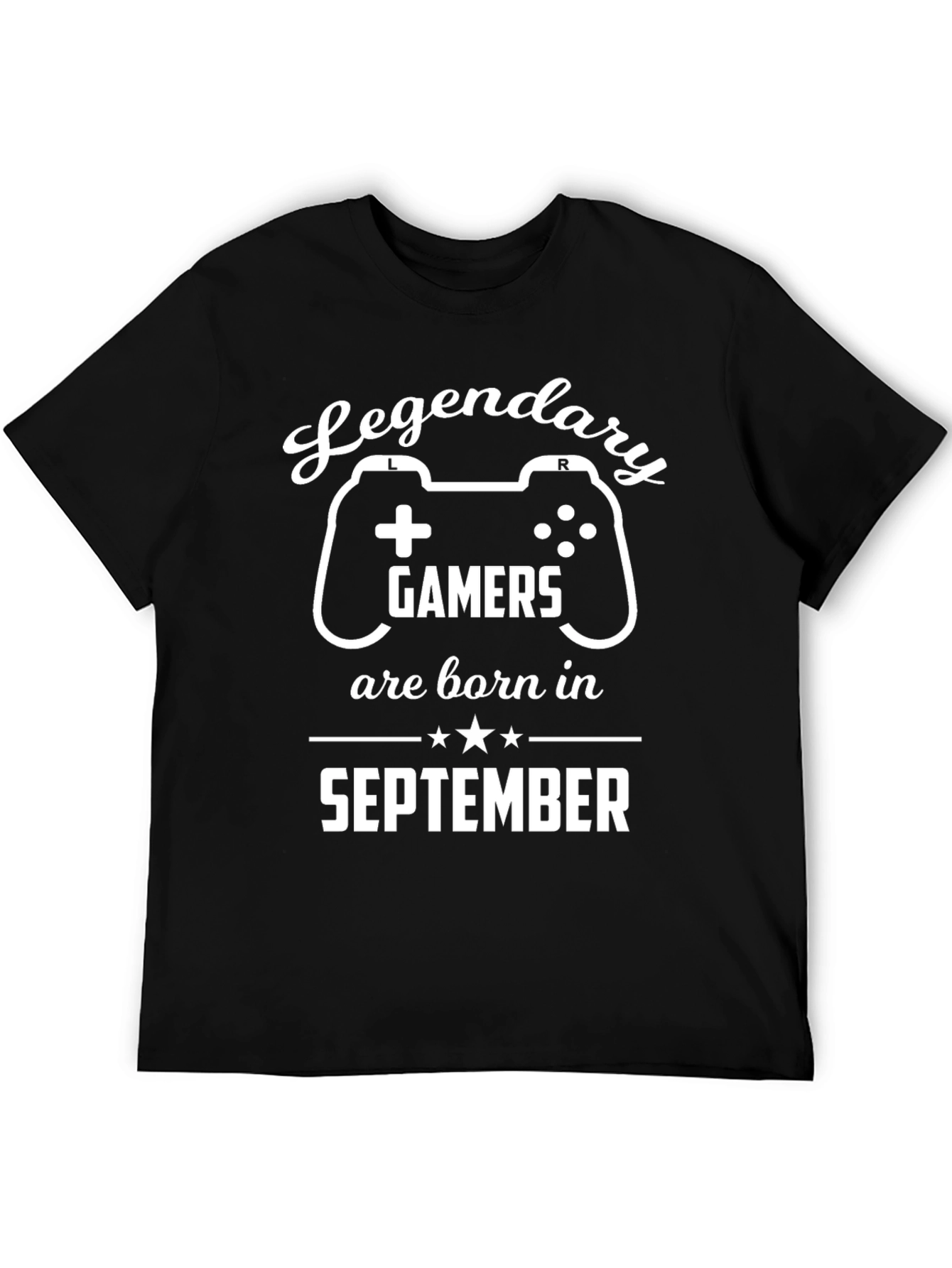 Legendary Gamers Born in September Black T-Shirt