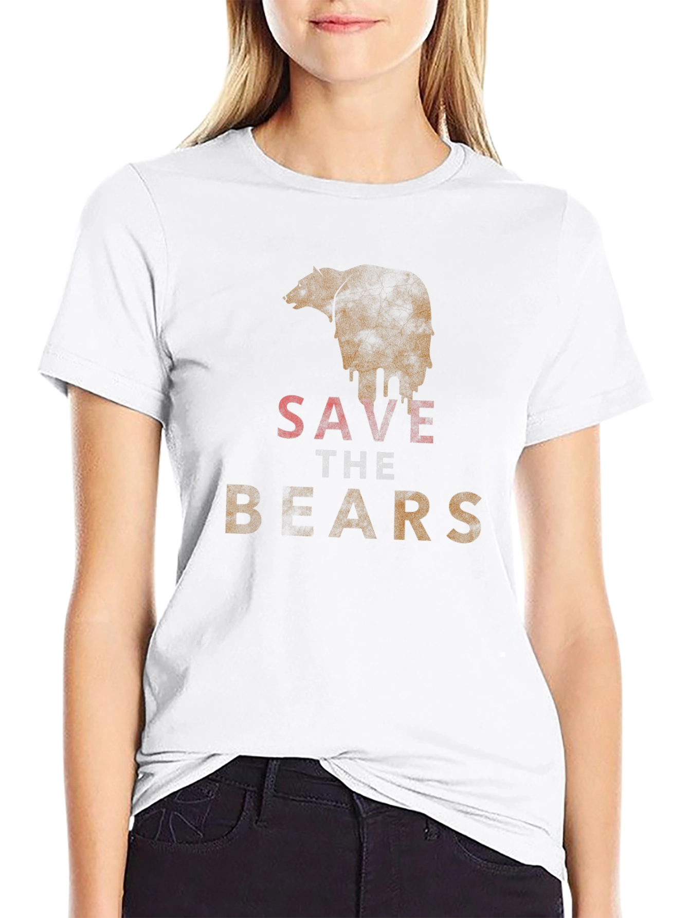 Save the Bears Graphic Tee - Eco-Friendly Design