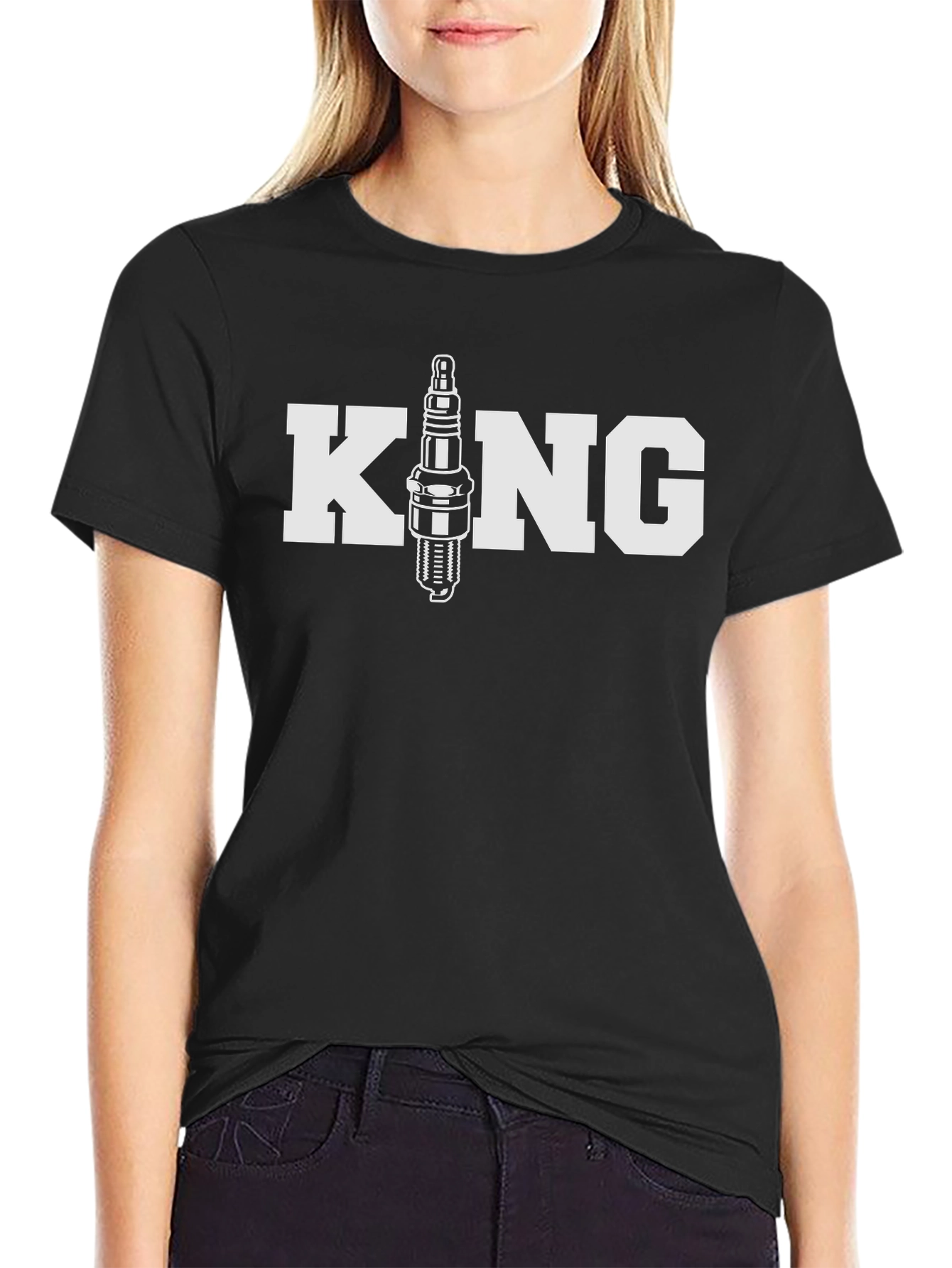 King Spark Plug T-Shirt - Automotive Mechanic Apparel