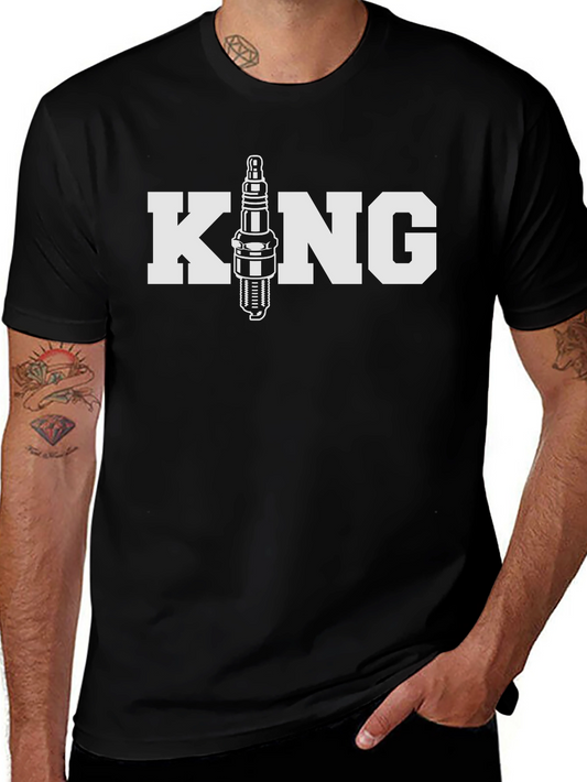 King Spark Plug T-Shirt - Automotive Mechanic Apparel