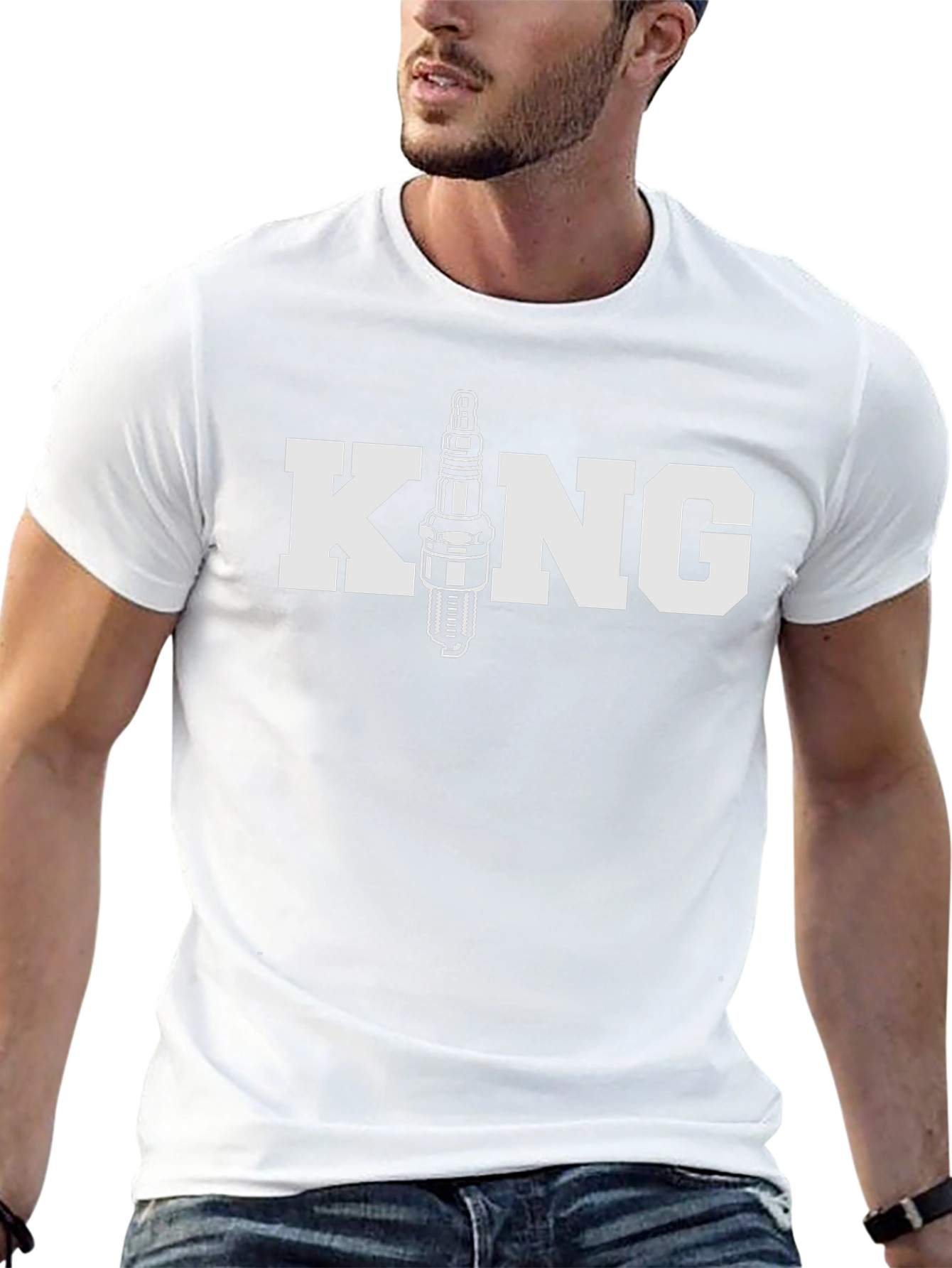 King Spark Plug T-Shirt - Automotive Mechanic Apparel