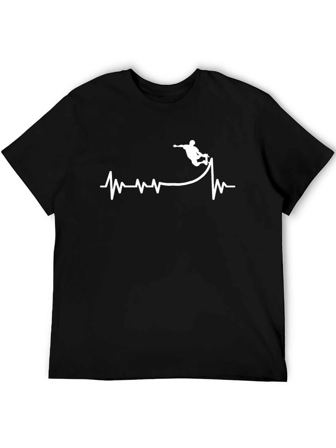 Skateboarder Heartbeat Graphic Tee