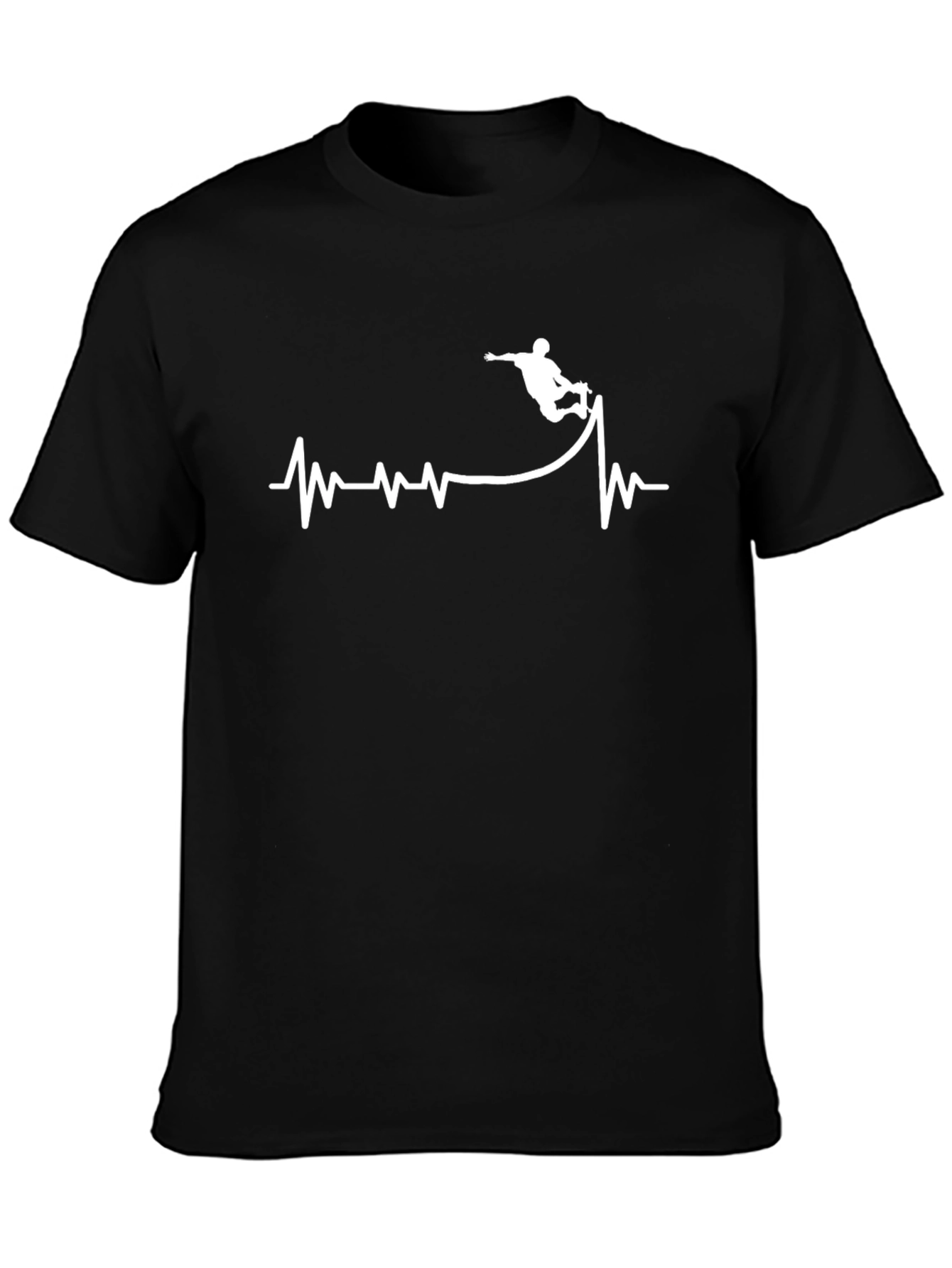 Skateboarder Heartbeat Graphic Tee