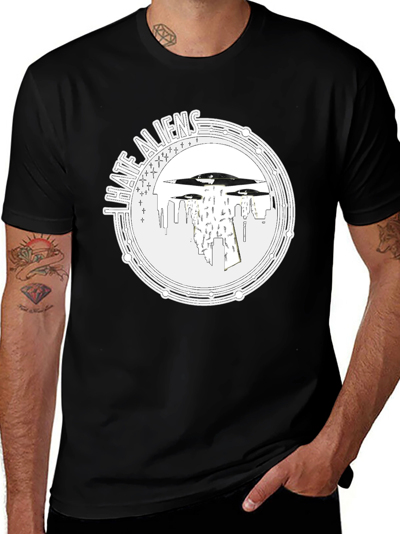 I Hate Aliens UFO T-Shirt