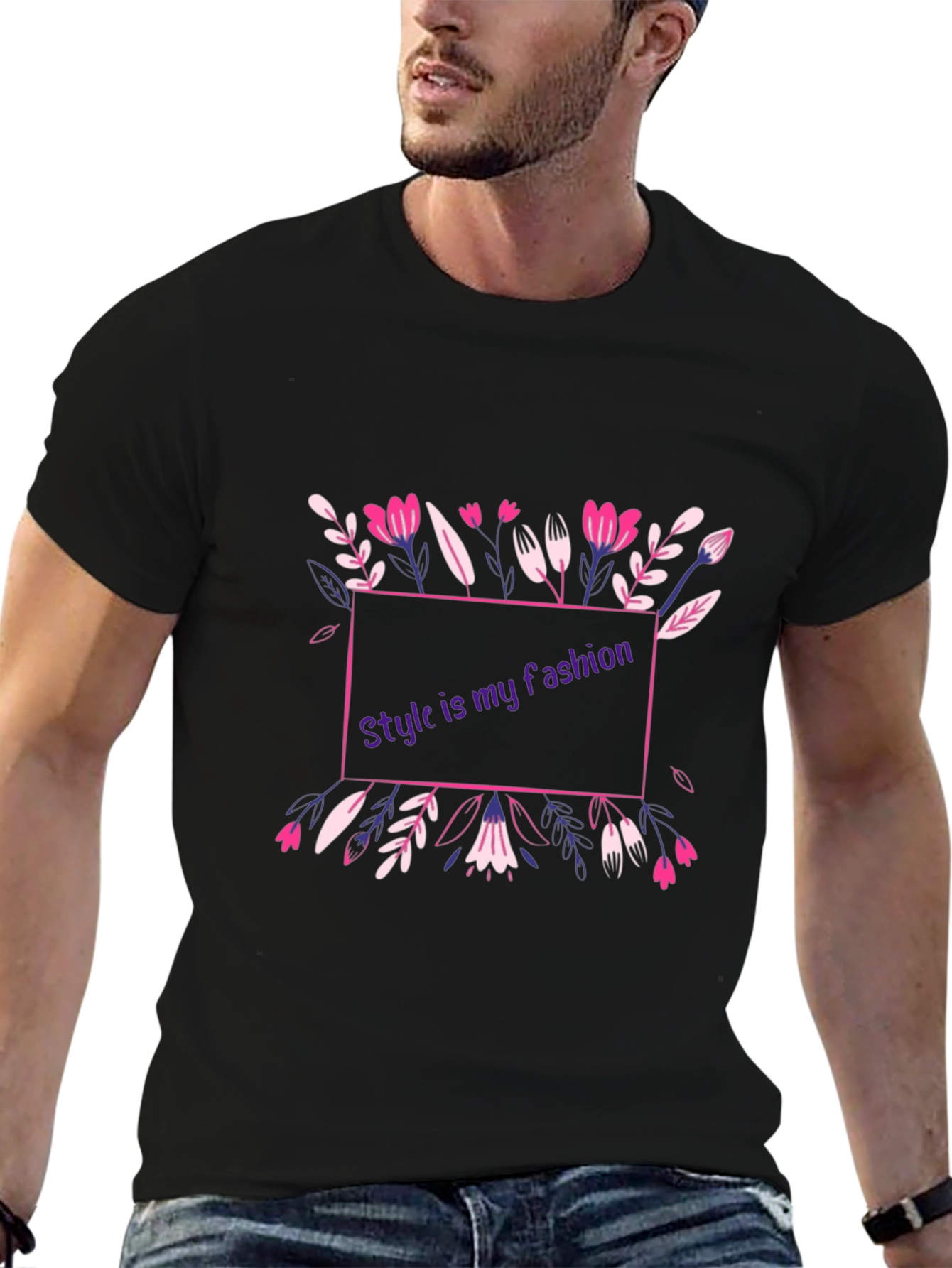 Stylish Floral Graphic Tee - Mens Fashion