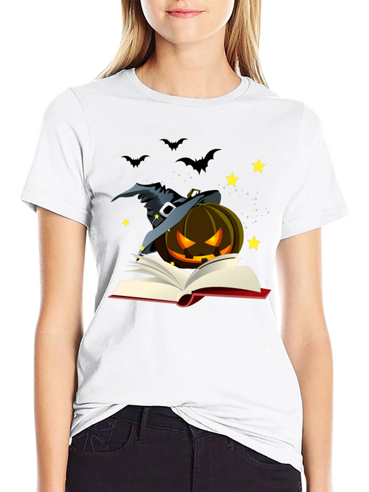 Halloween Pumpkin Witch Hat T-Shirt