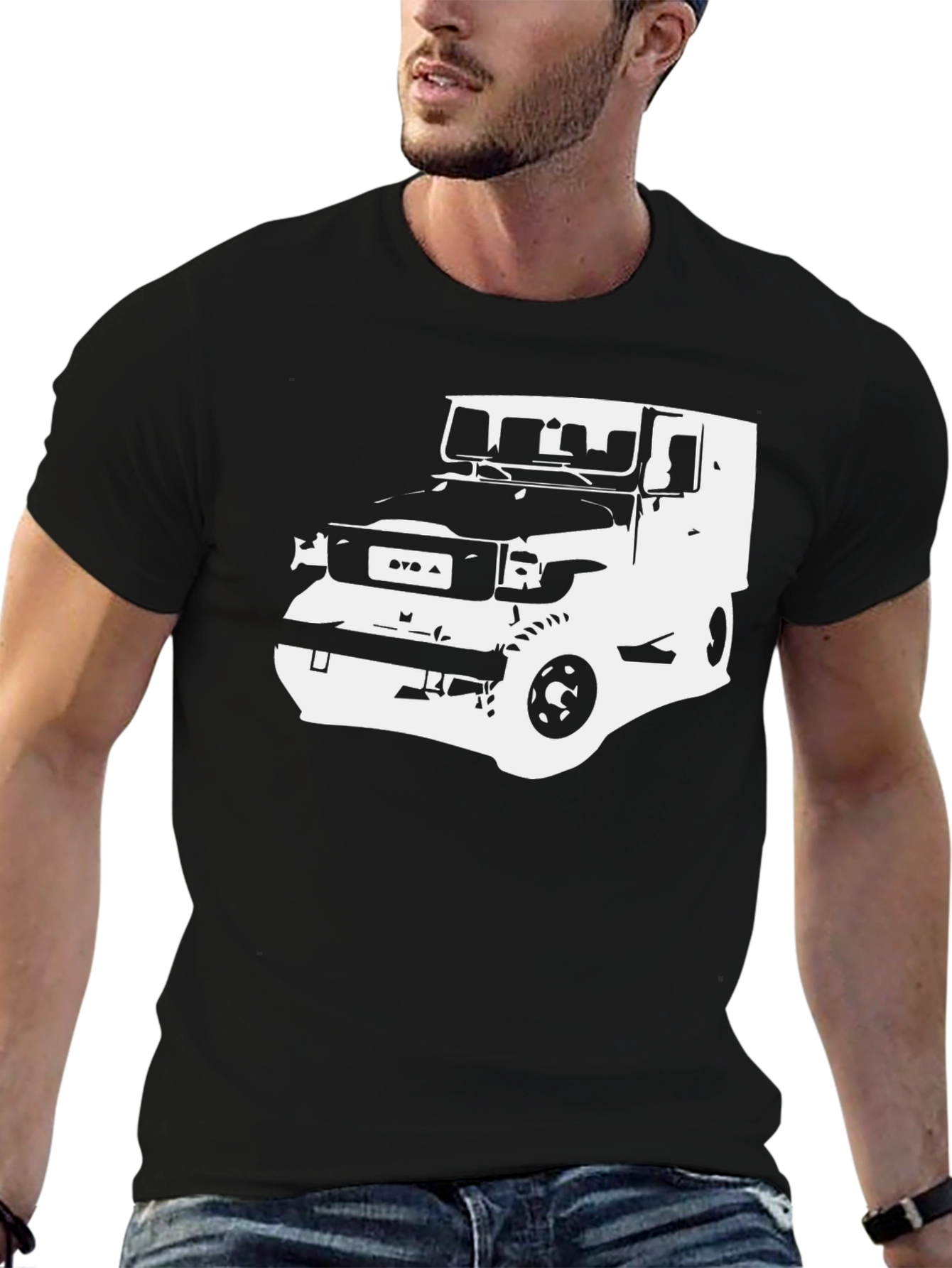 Black Truck Graphic Tee - Casual Style