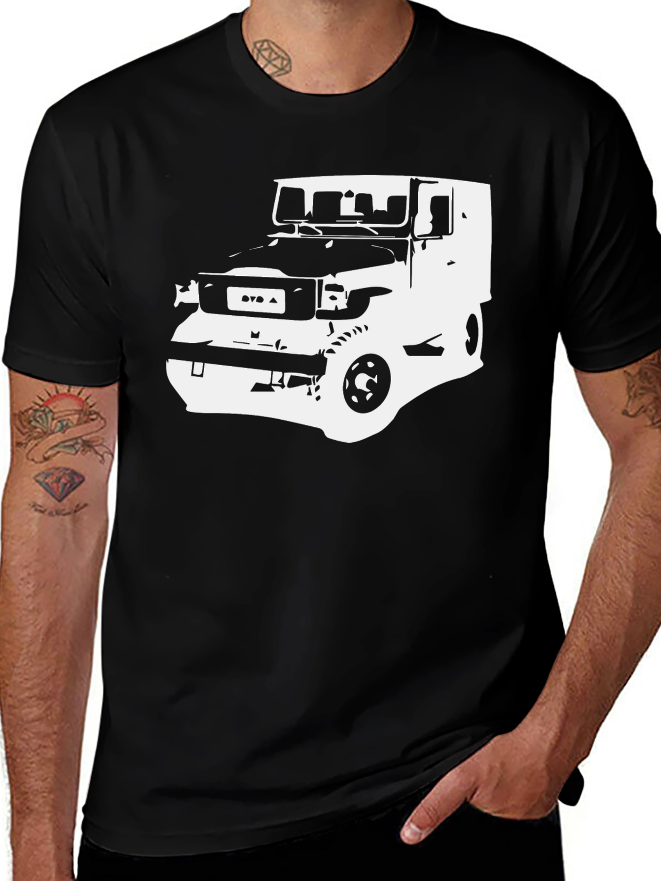 Black Truck Graphic Tee - Casual Style