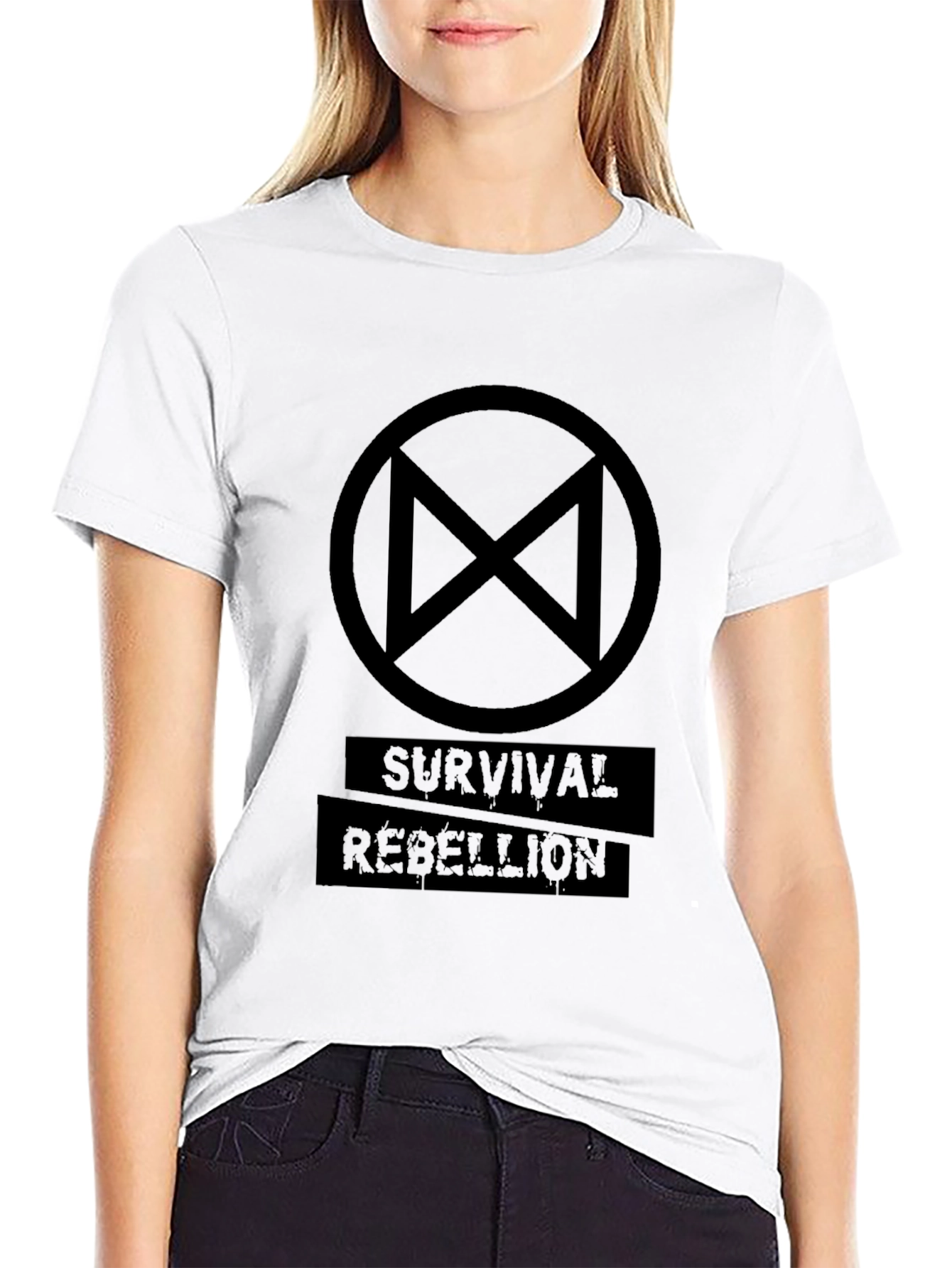 Survival Rebellion Graphic T-Shirt - Black