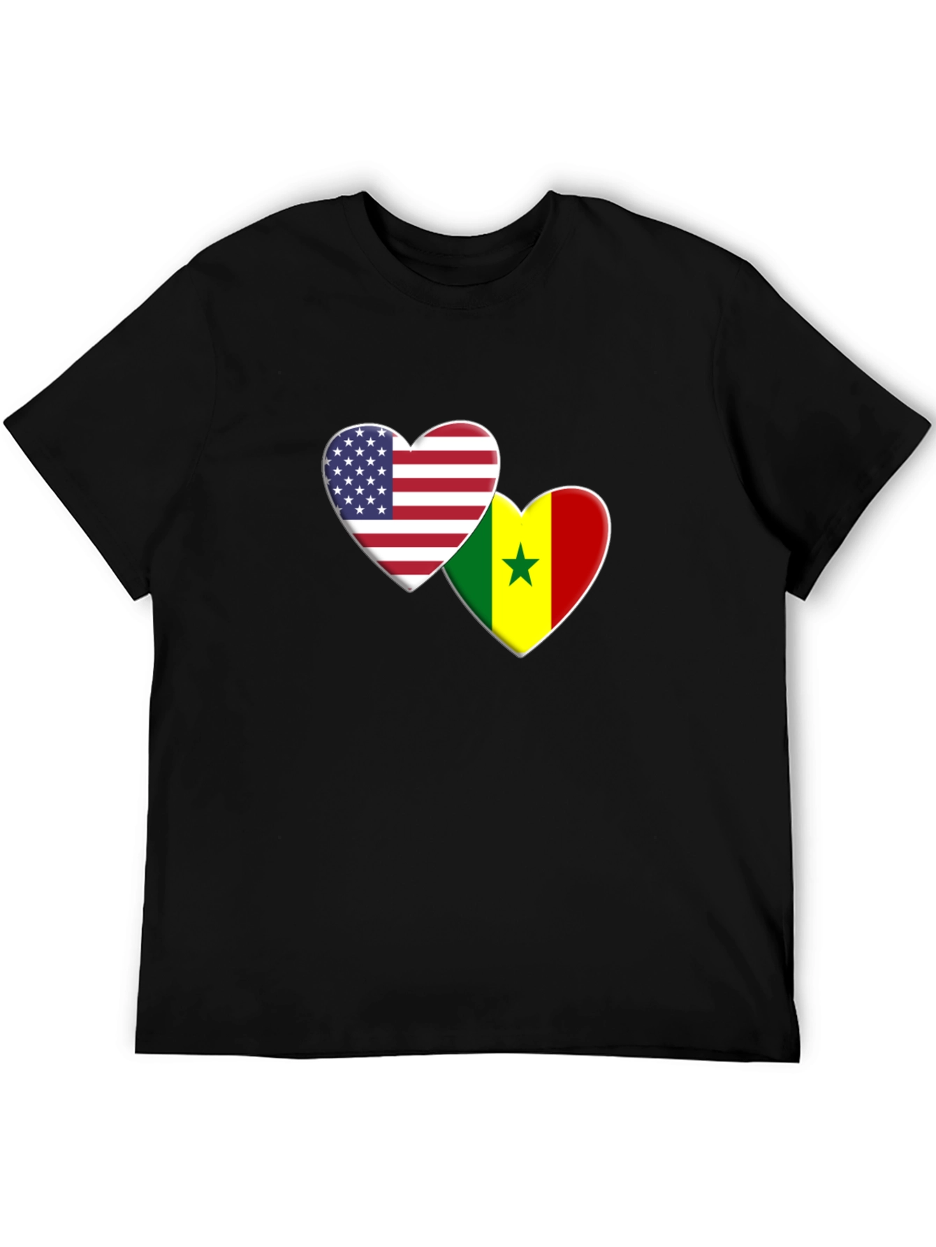 USA Senegal Heart Flag T-Shirt