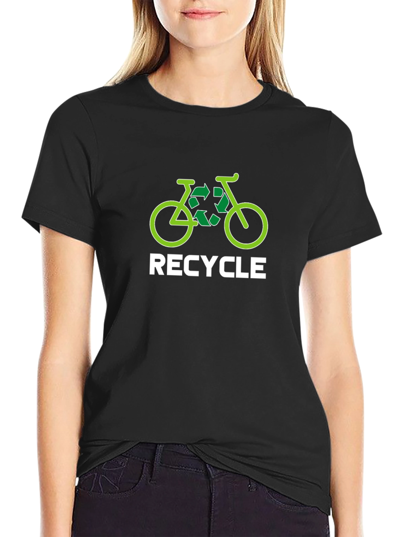 Recycle Bicycle Graphic T-Shirt - Eco-Friendly Tee