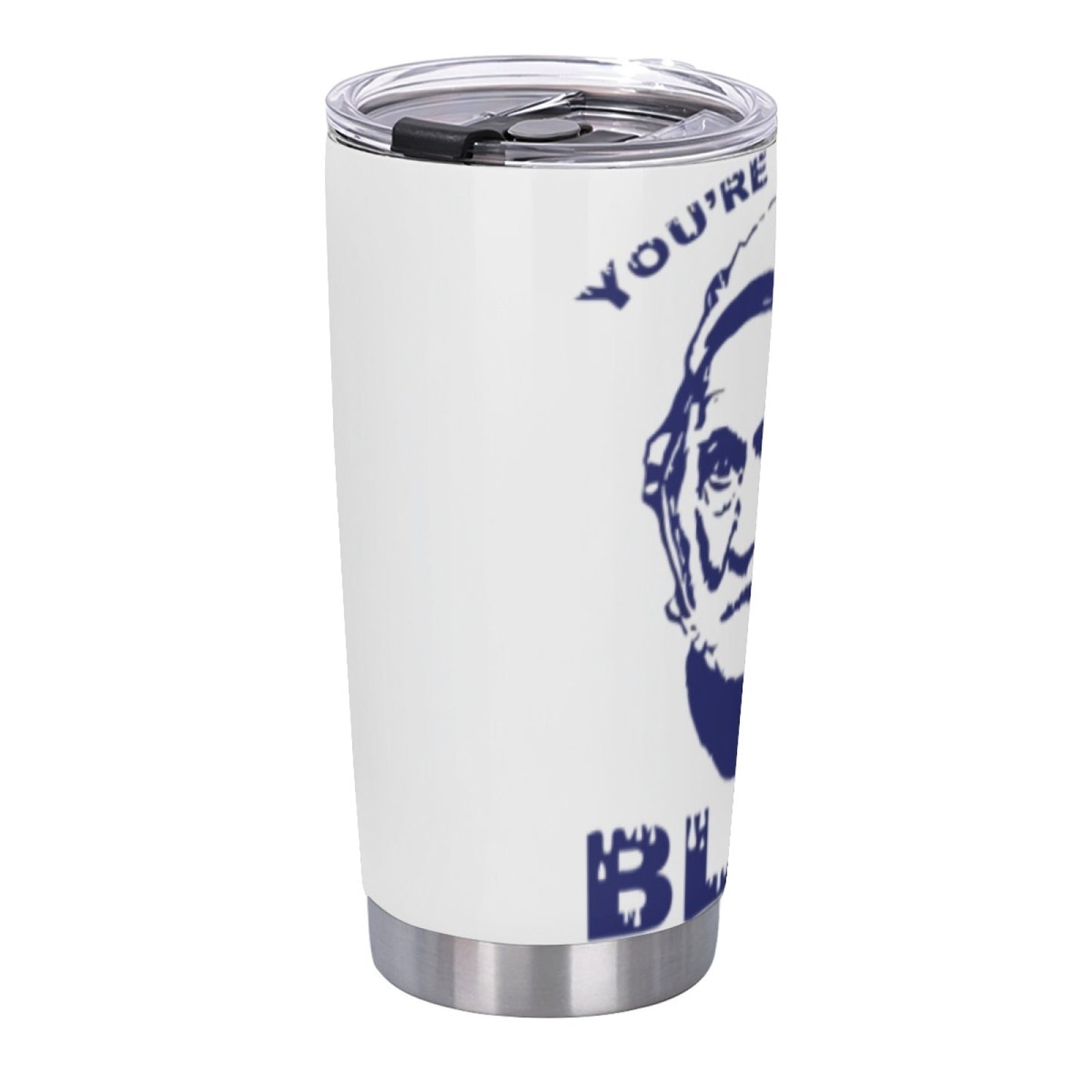 Travel-Friendly Coffee Tumbler - Insulated Stainless Steel Graphic Design Cup