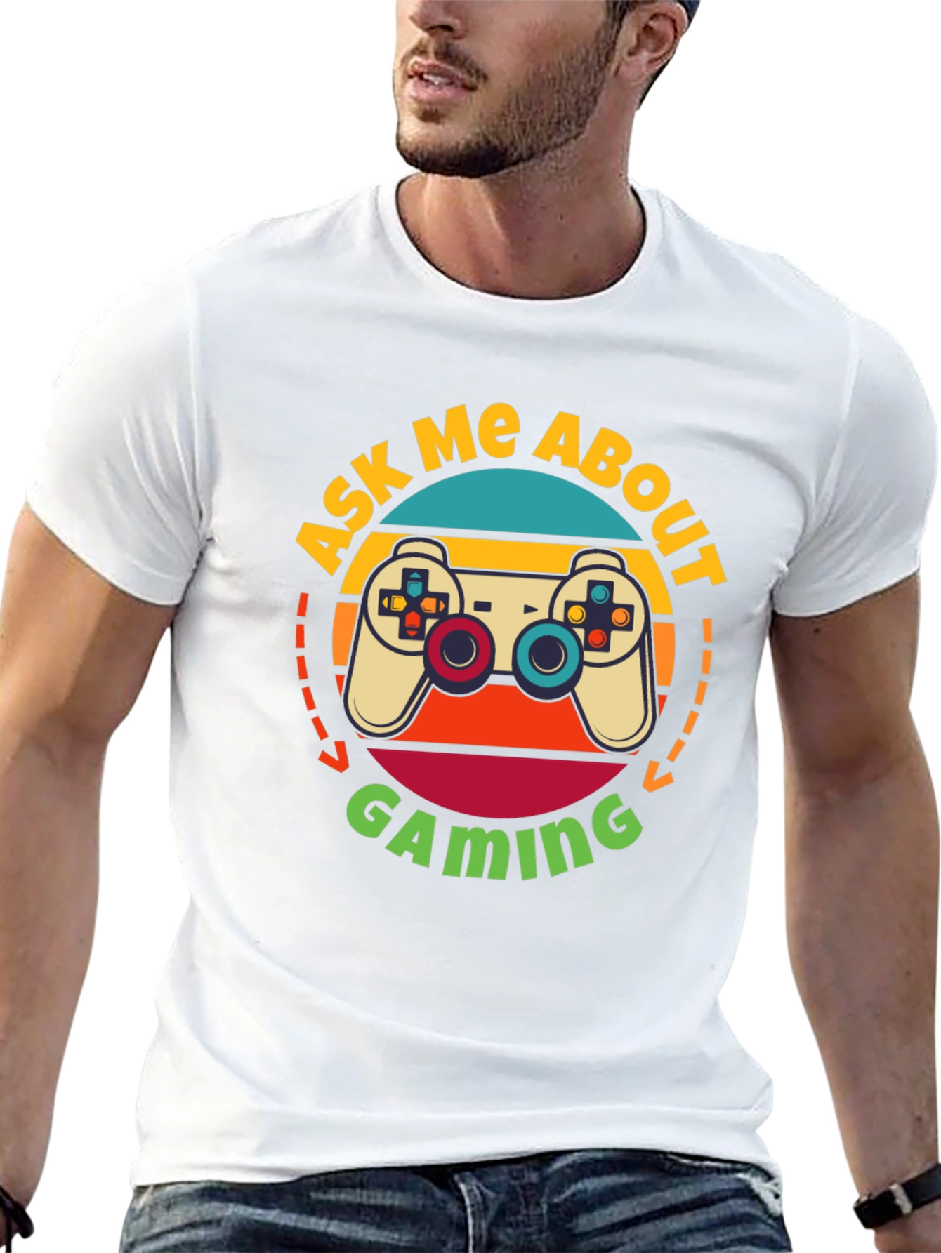 Ask Me About Gaming T-Shirt - Retro Gamer Tee