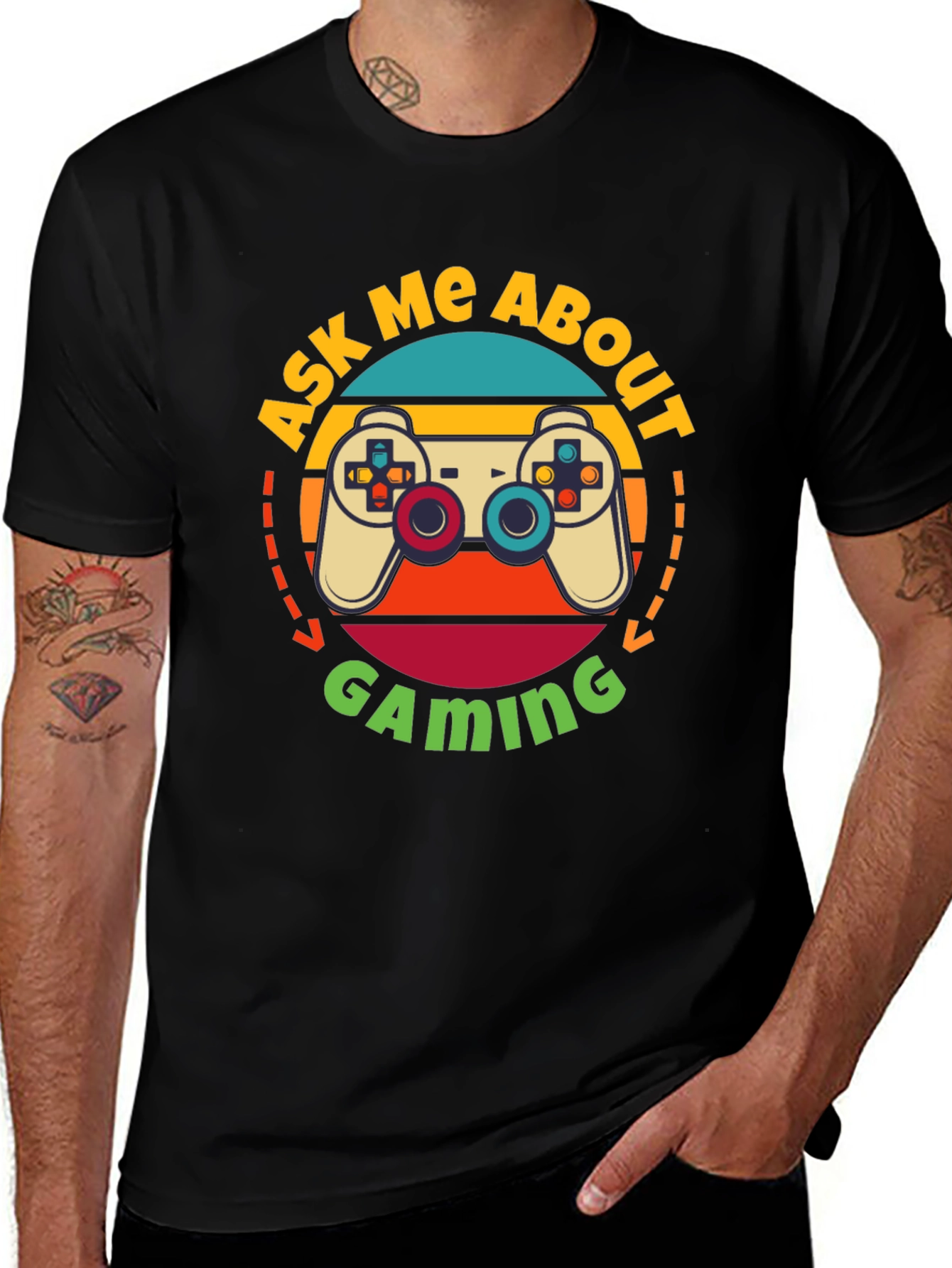 Ask Me About Gaming T-Shirt - Retro Gamer Tee