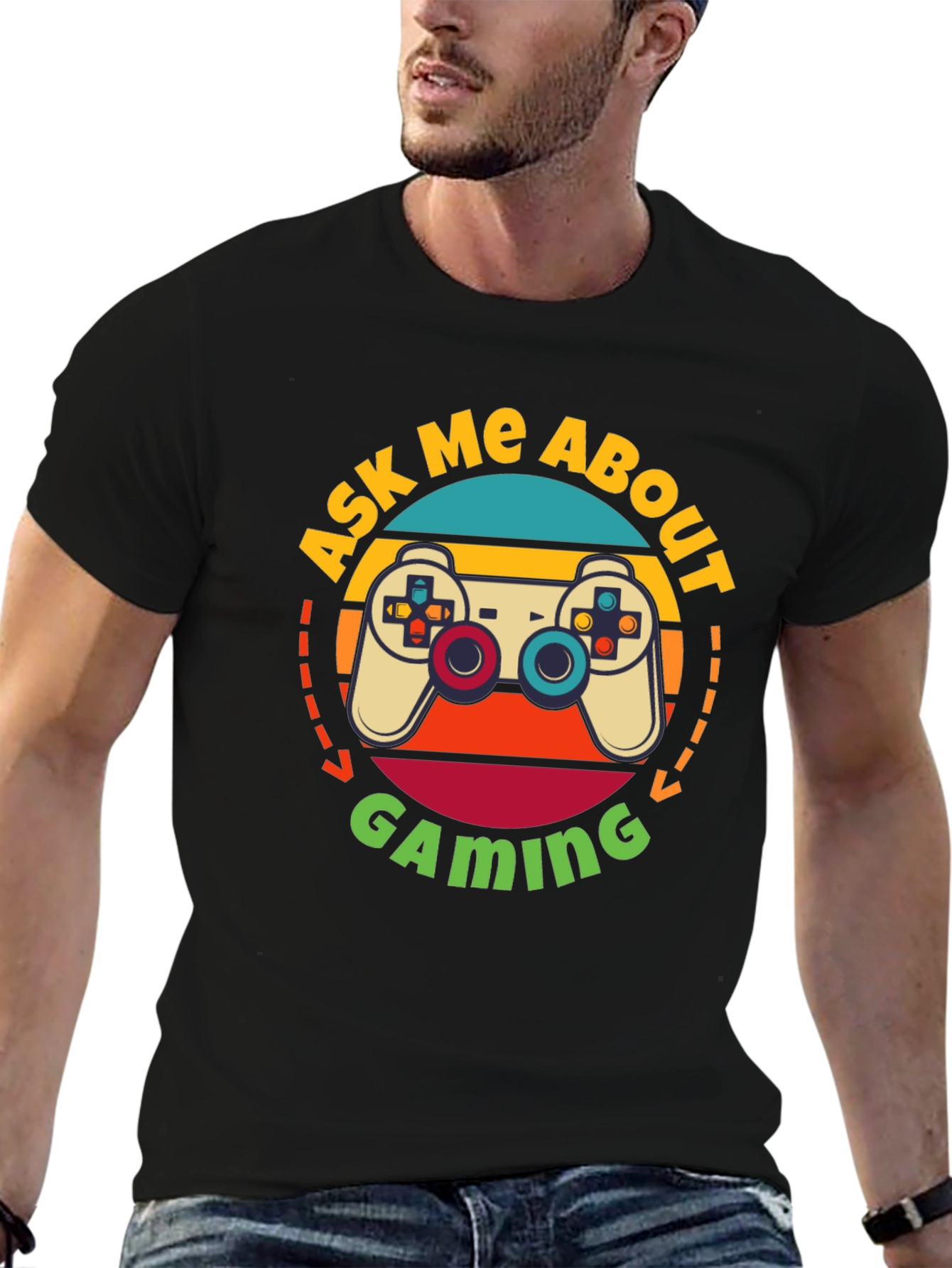 Ask Me About Gaming T-Shirt - Retro Gamer Tee