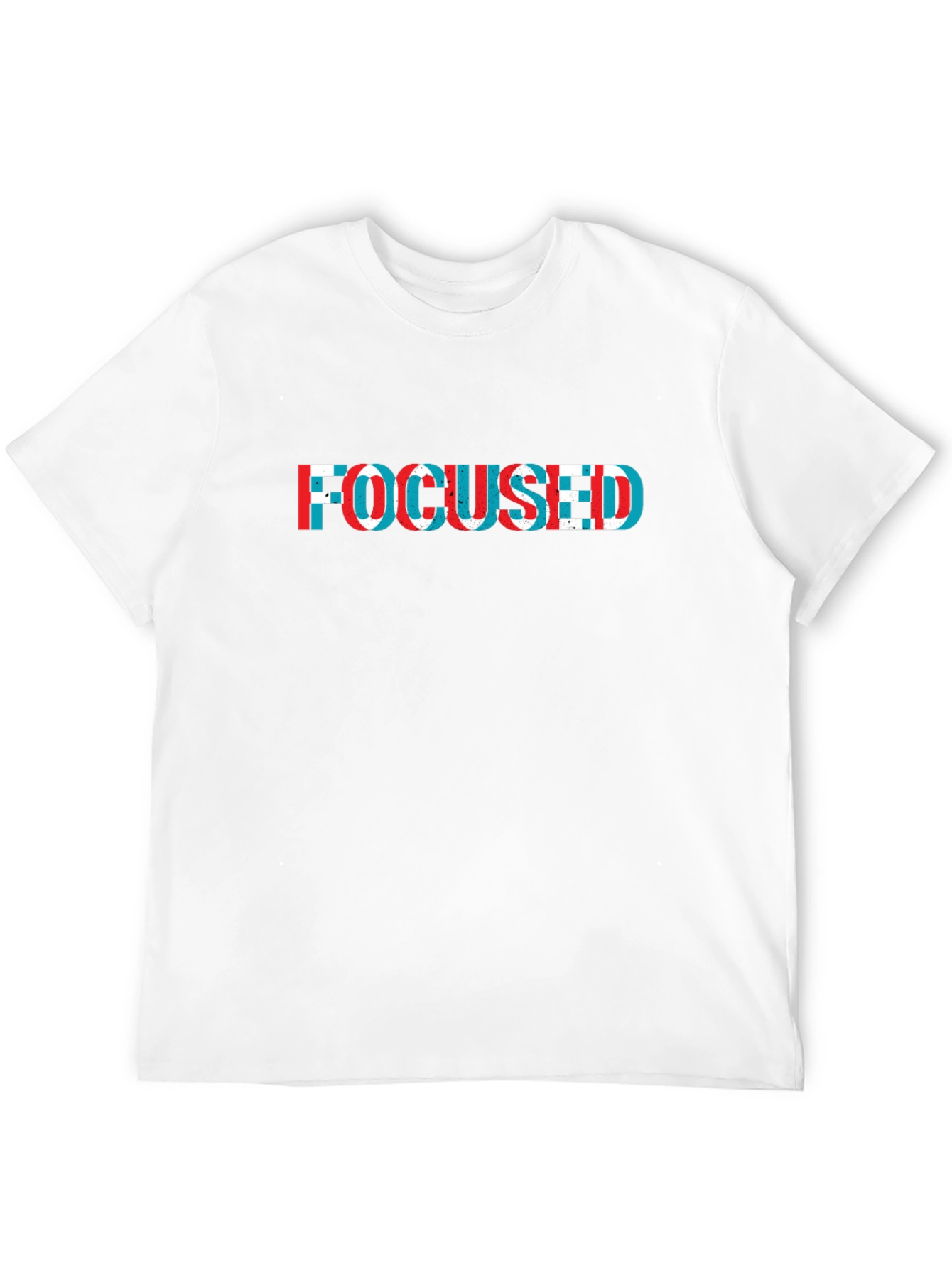 Focused Glitch Graphic Black T-Shirt