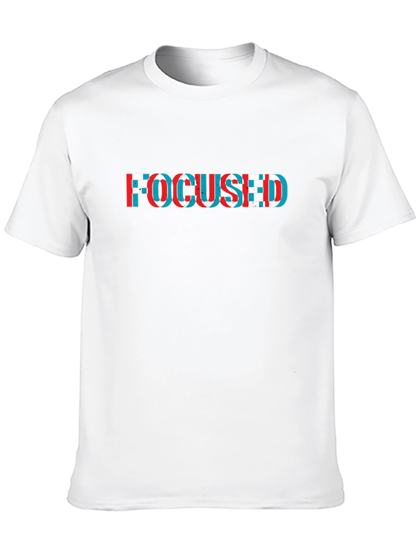Focused Glitch Graphic Black T-Shirt