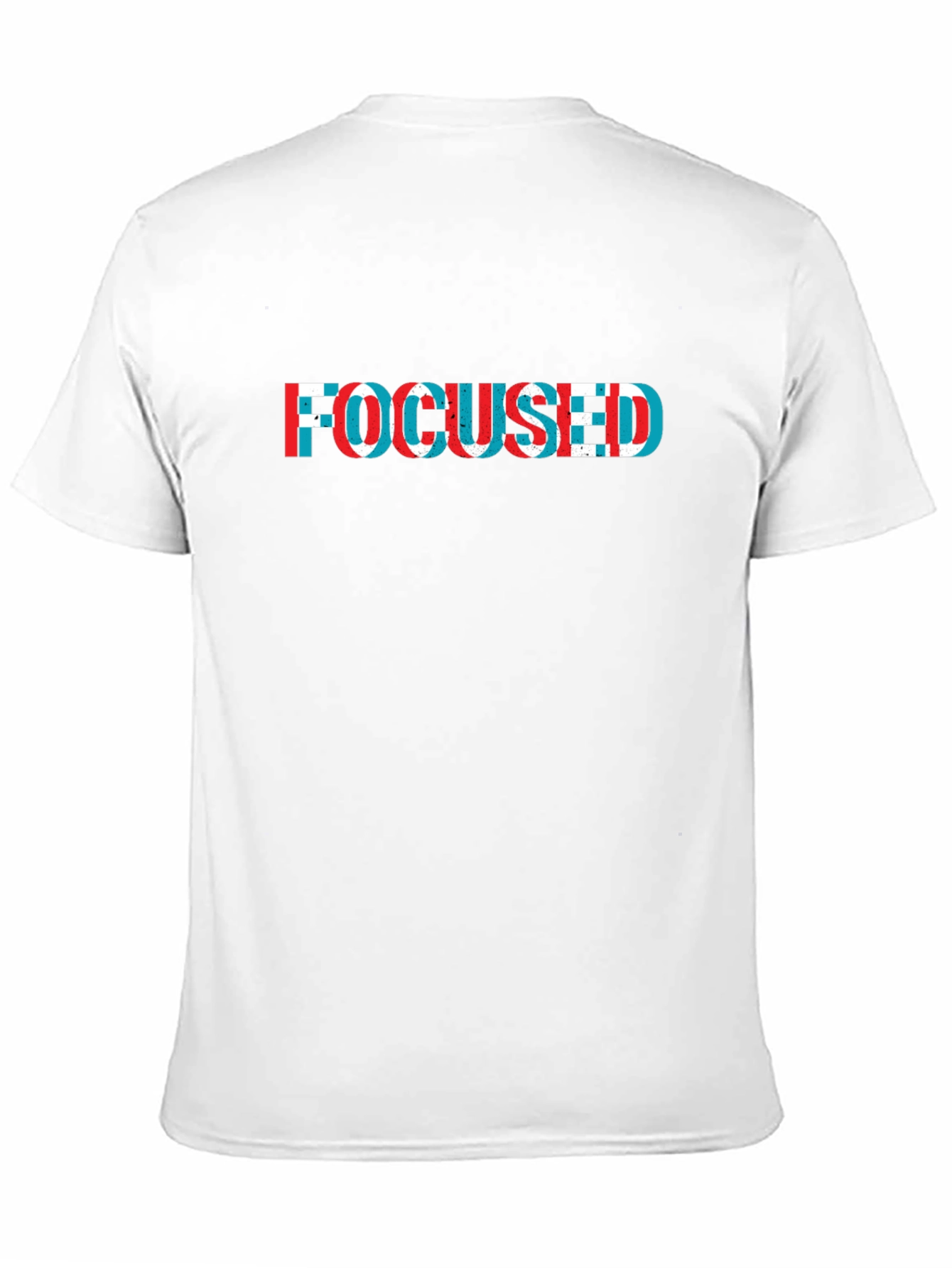 Focused Glitch Graphic Black T-Shirt