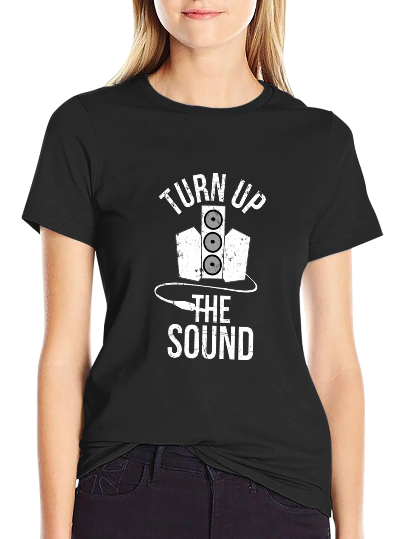 Turn Up the Sound Black T-Shirt