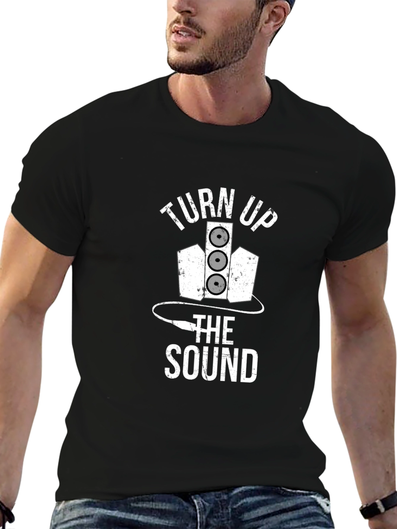 Turn Up the Sound Black T-Shirt