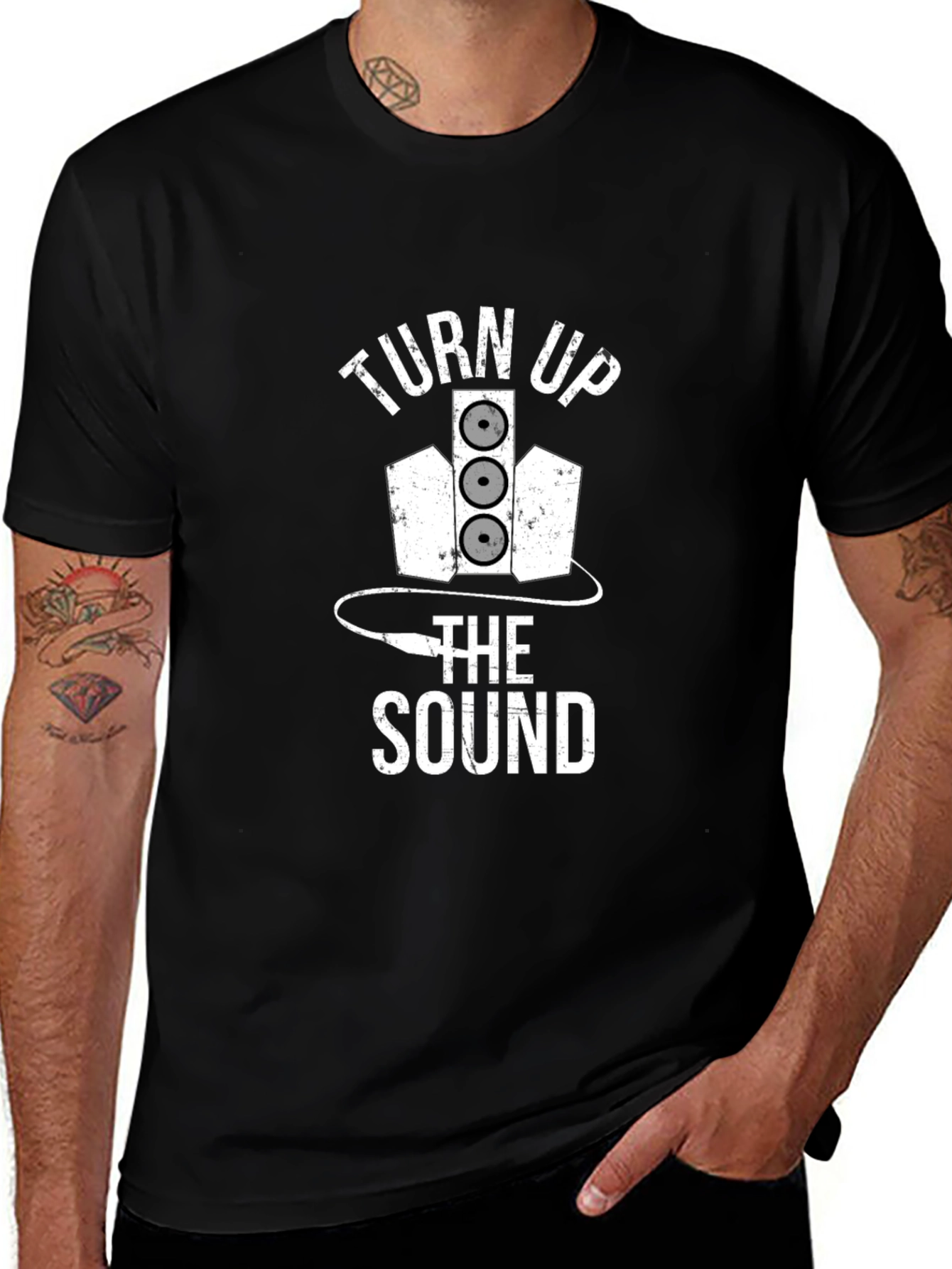 Turn Up the Sound Black T-Shirt