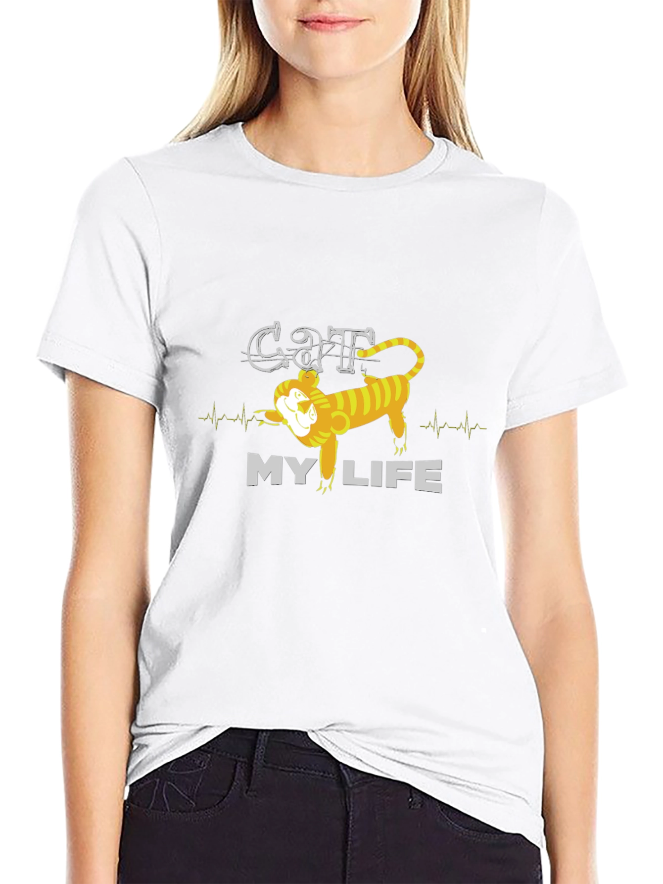 Cat My Life Graphic Tee - Mens Black T-Shirt